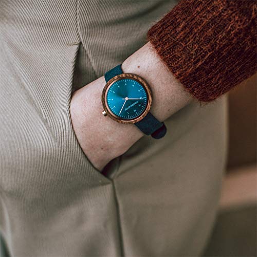 WoodWatch Nordic Malmo Navy orologio donna 36mm blu