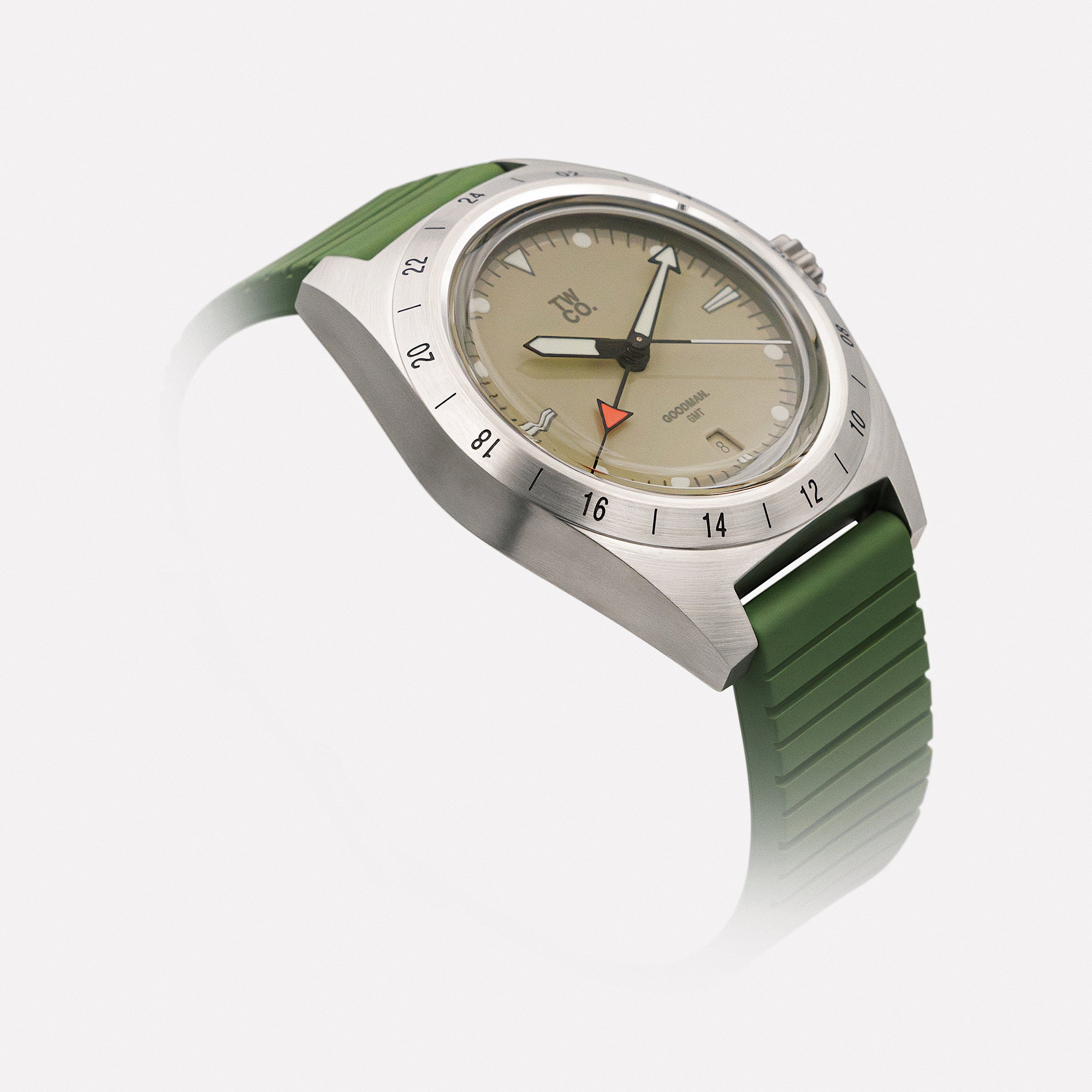 Tool Watch Co. TWCO. Goodman GMT orologio GMT Utility acciaio
