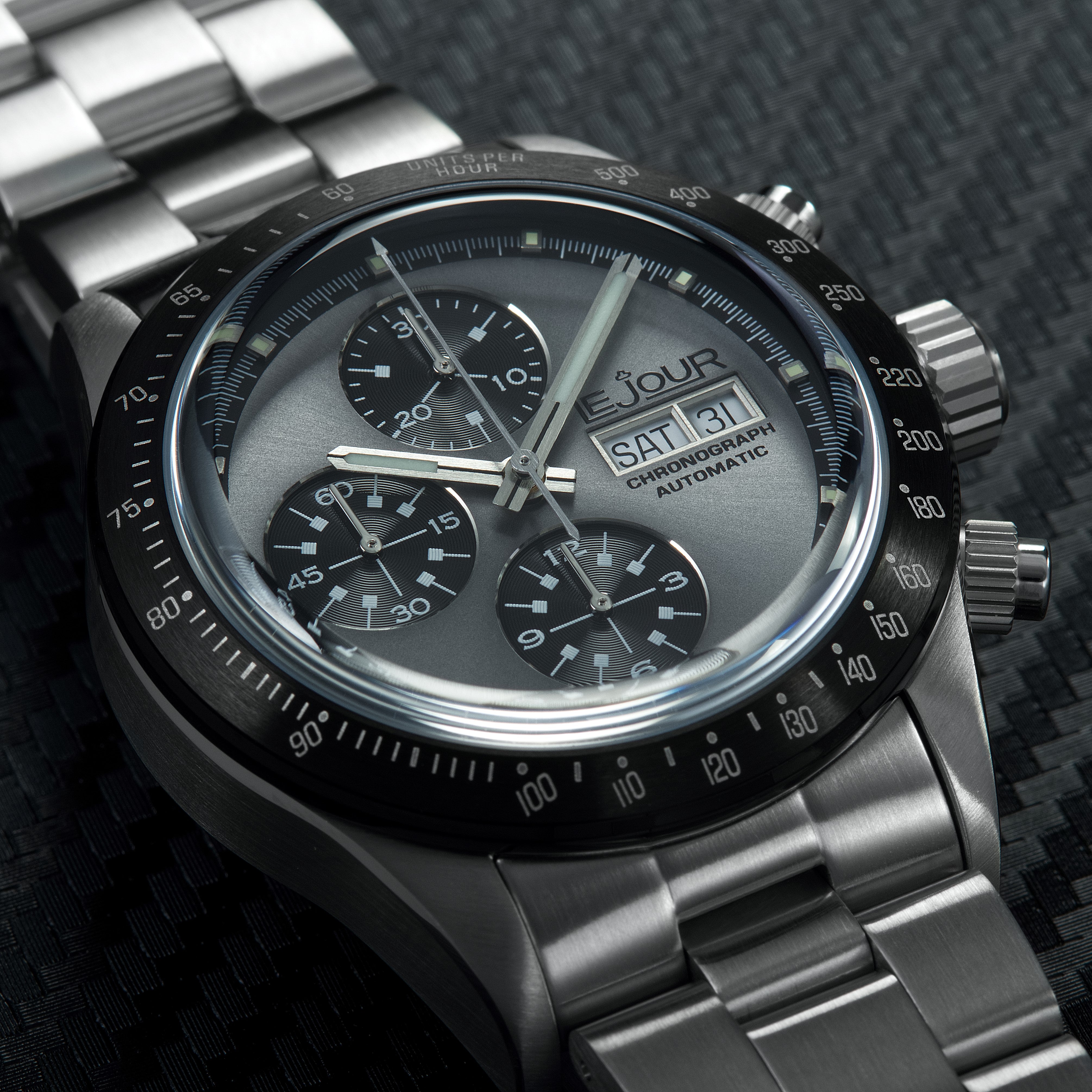 LeJour CM Chrono LJ-CM-008 cronografo grigio acciaio 42mm