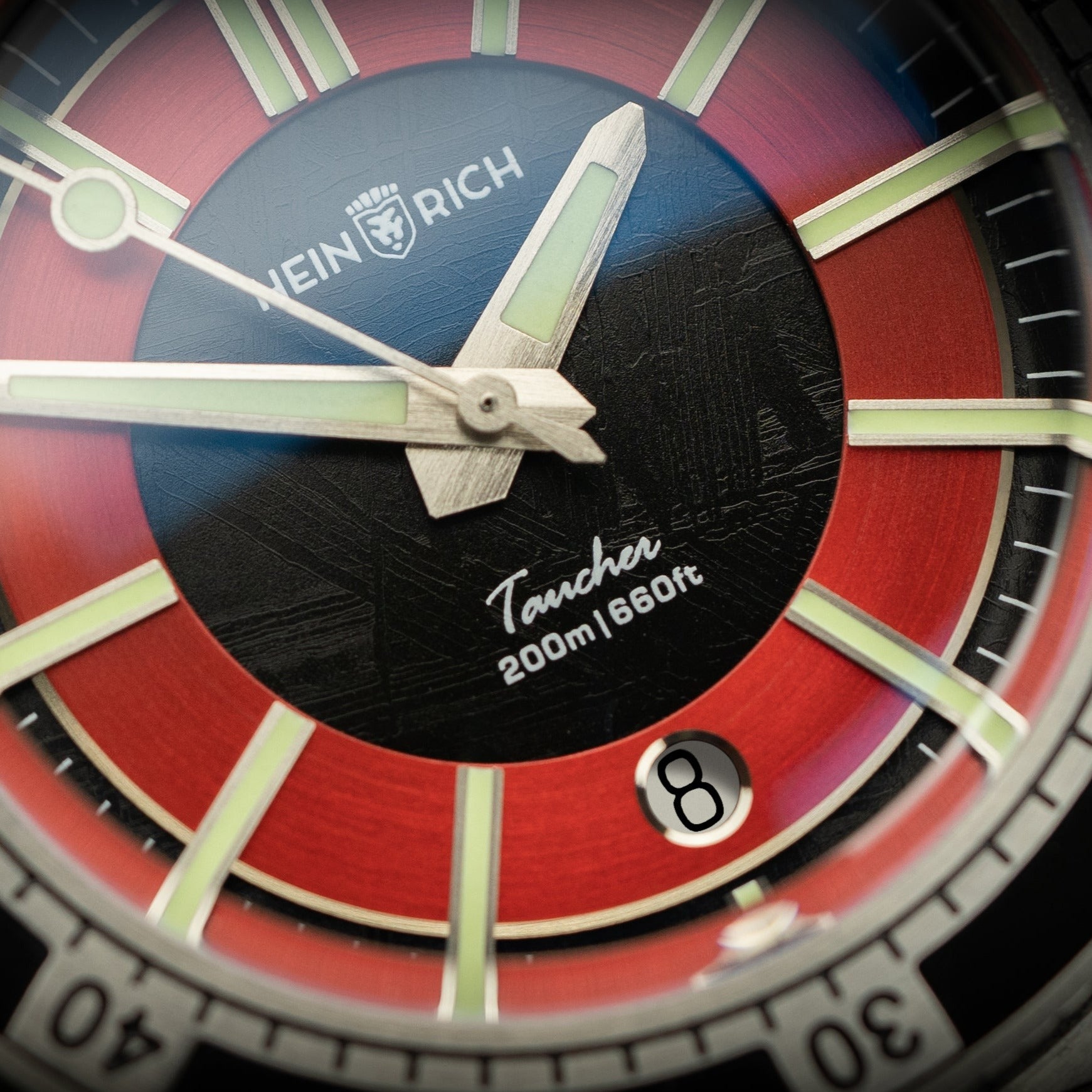 Heinrich Taucher 2 orologio automatico meteorite con data 41mm