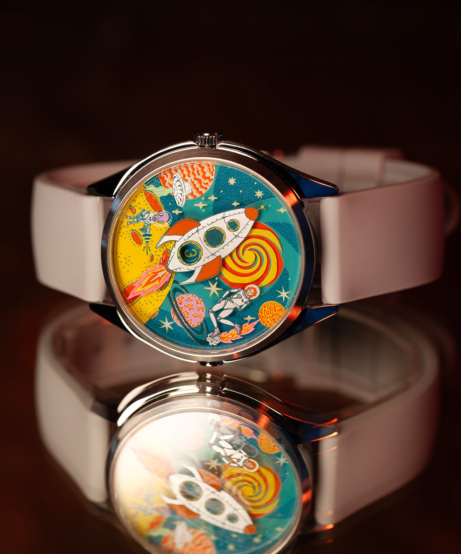 Mr Jones Continuum orologio jump hour 37mm argento