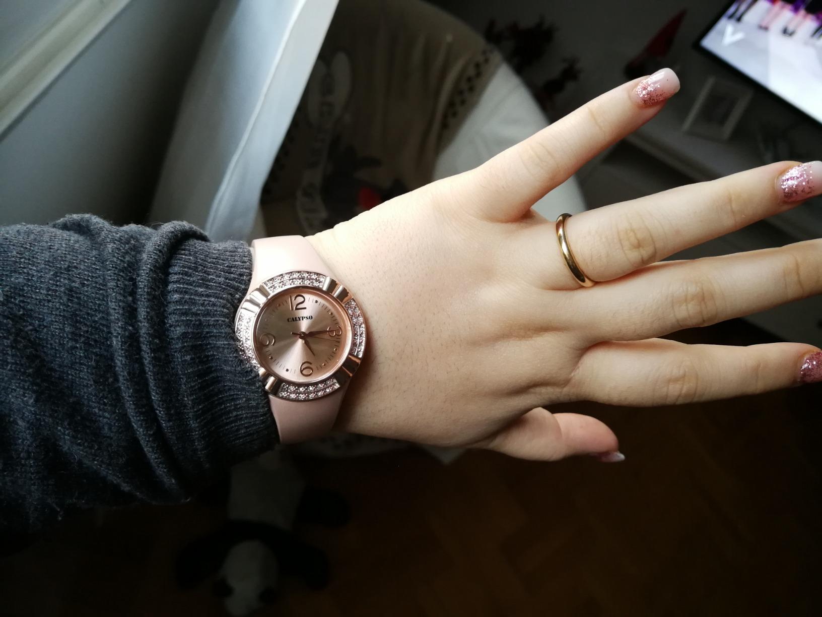 Calypso Basic orologio donna rosa gomma 10 ATM
