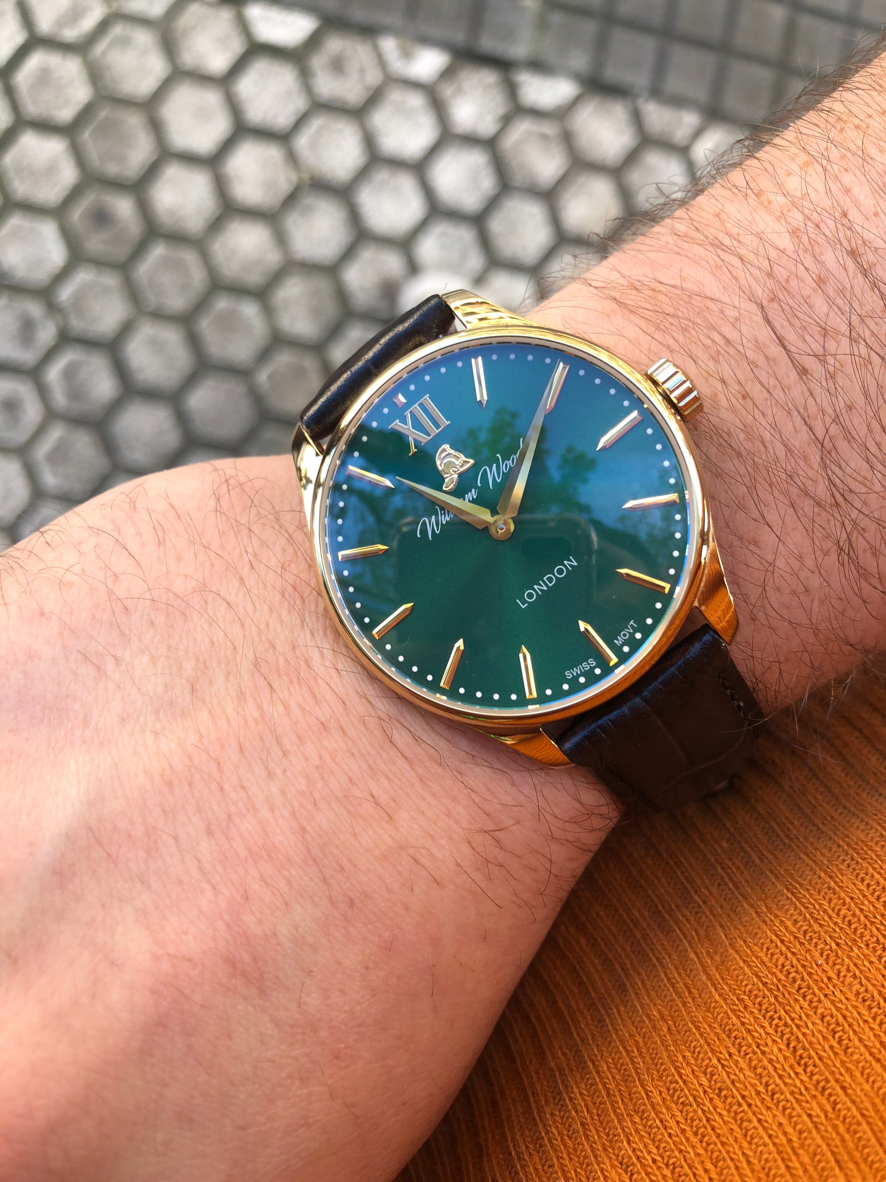 William Wood Chivalrous British Racing Green orologio verde