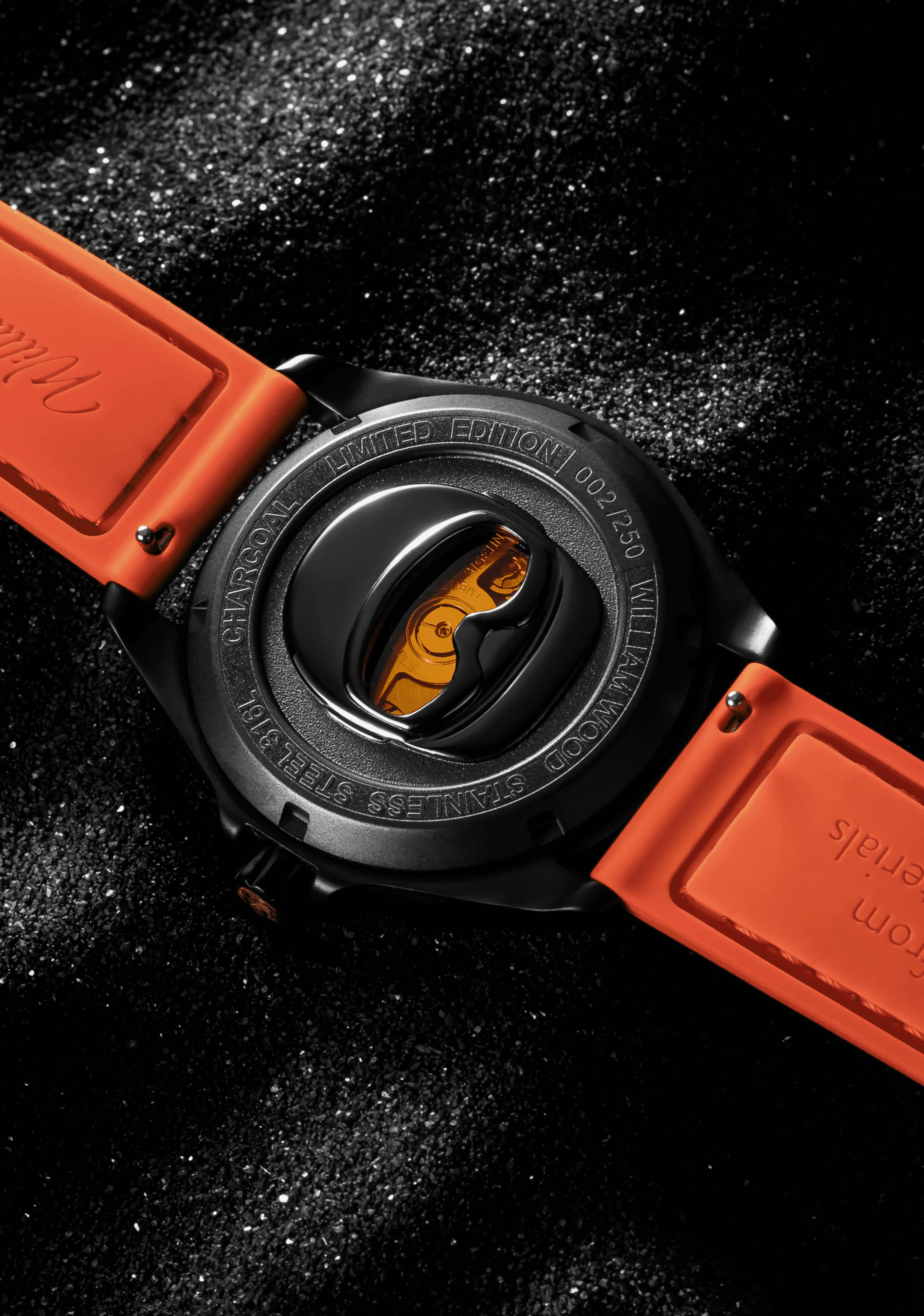 William Wood Fearless Orange Orologio Automatico 39mm Nero