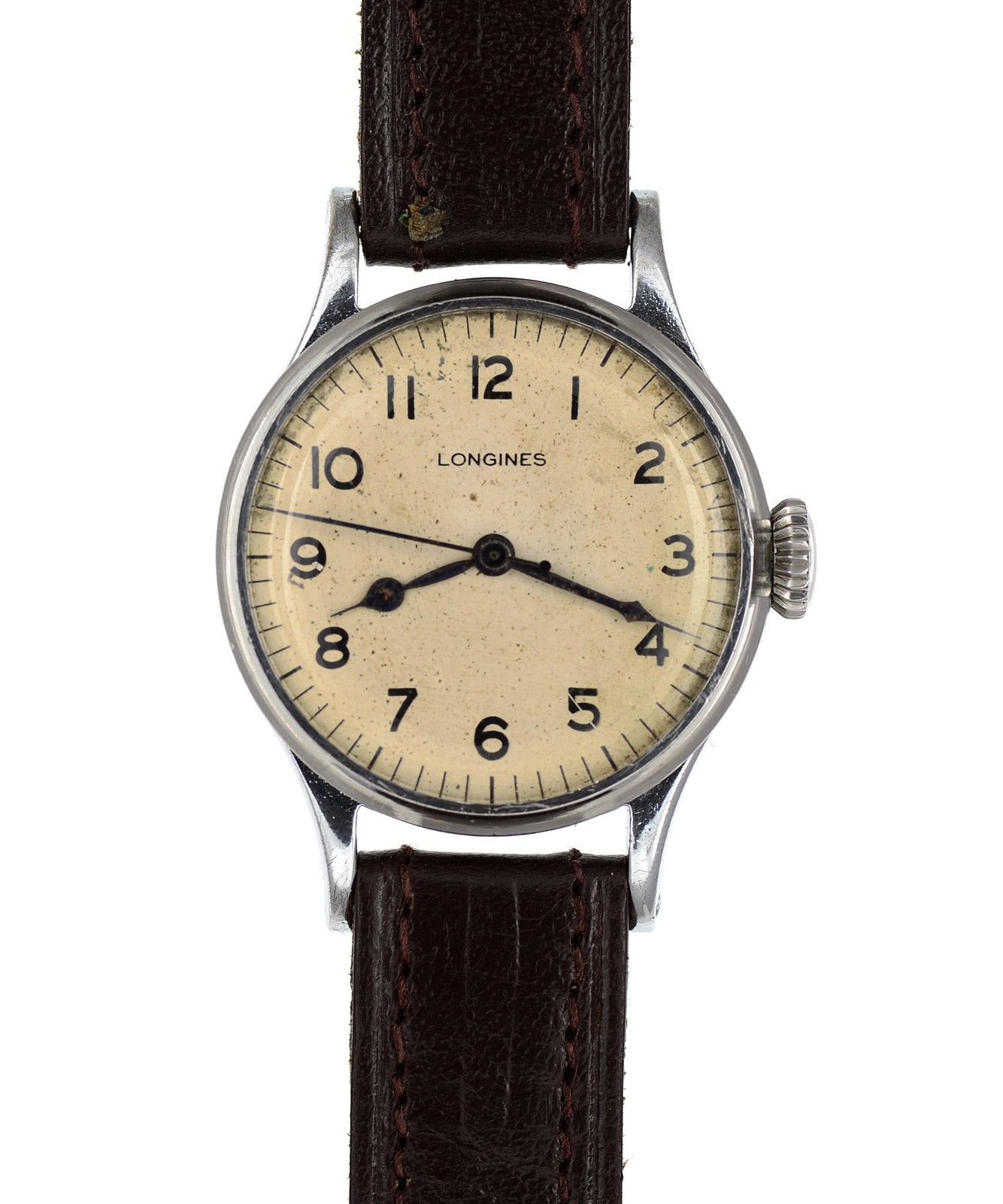 Longines 6b/159 1942 orologio pilota vintage acciaio