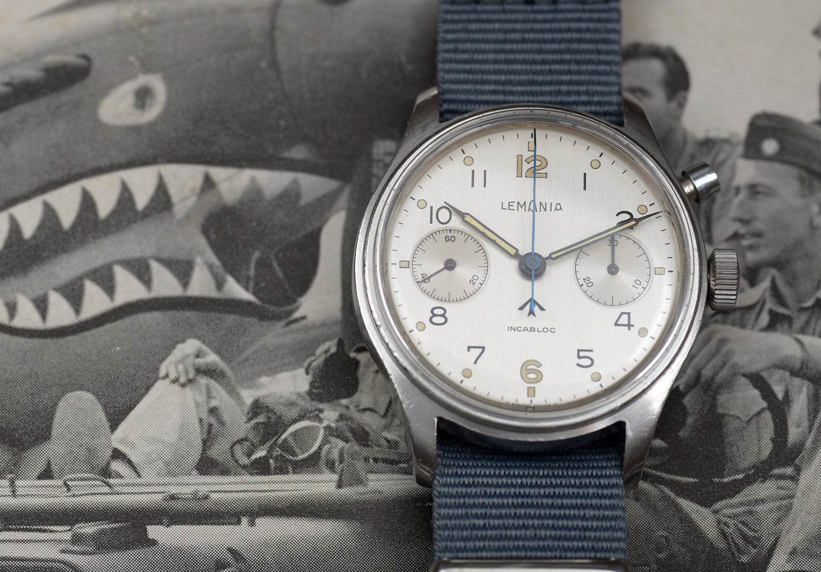 Lemania HS9 orologio cronografo monopulsante 38mm