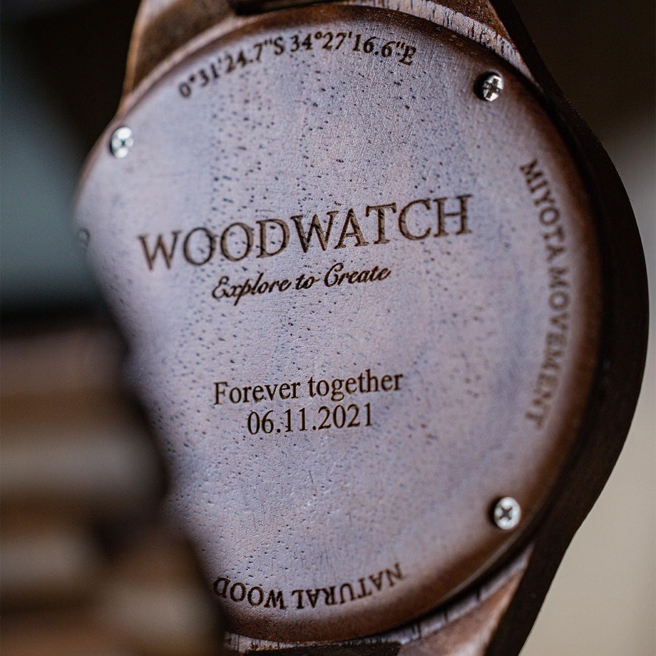 Woodwatch Classic Oaklee orologio legno noce uomo