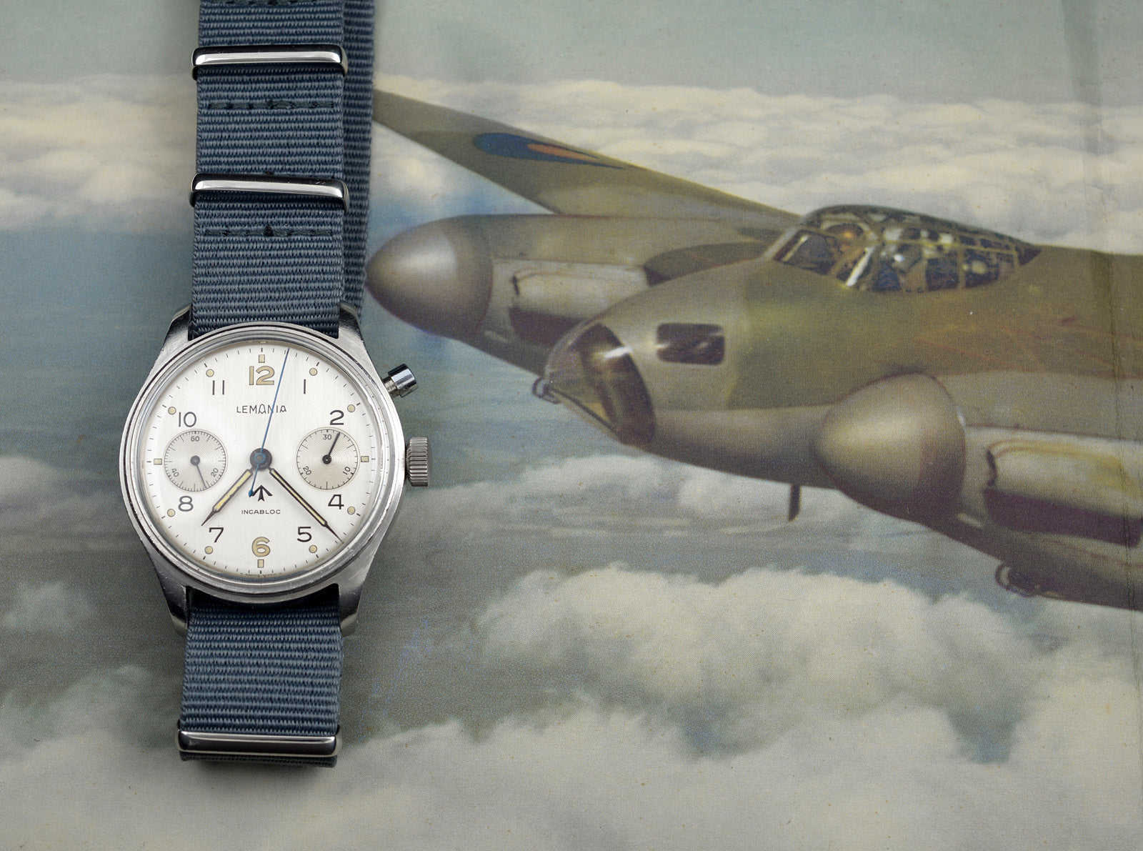 Lemania HS9 orologio cronografo monopulsante 38mm