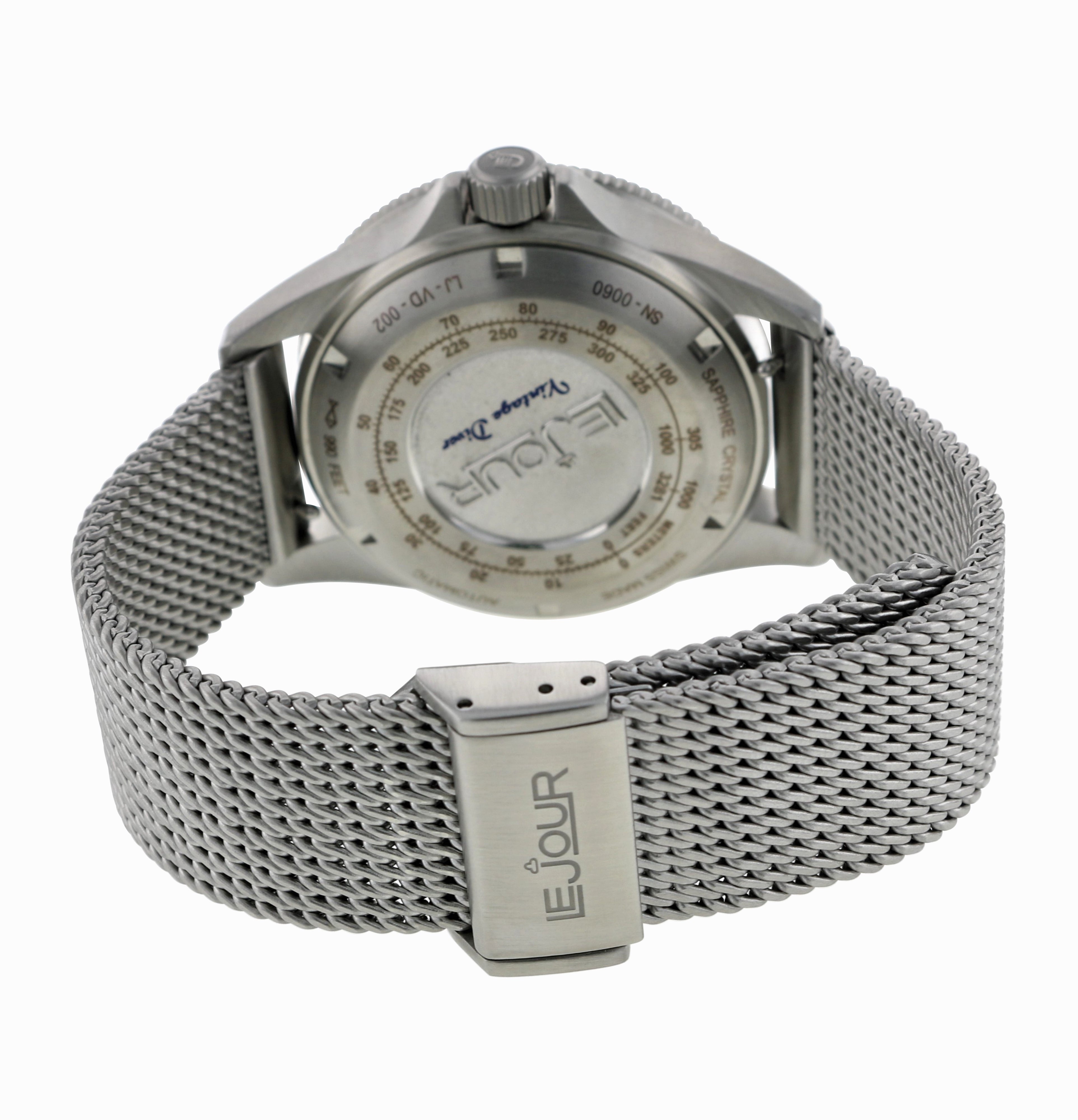 LeJour Vintage Diver LJ-VDS-003 orologio blu 300m