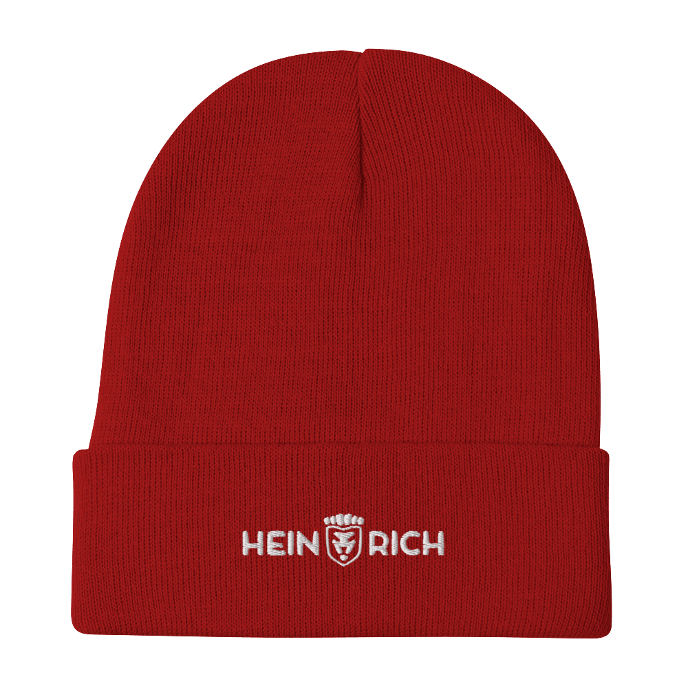 Heinrich Clothing Embroidered Beanie berretto nero cotone