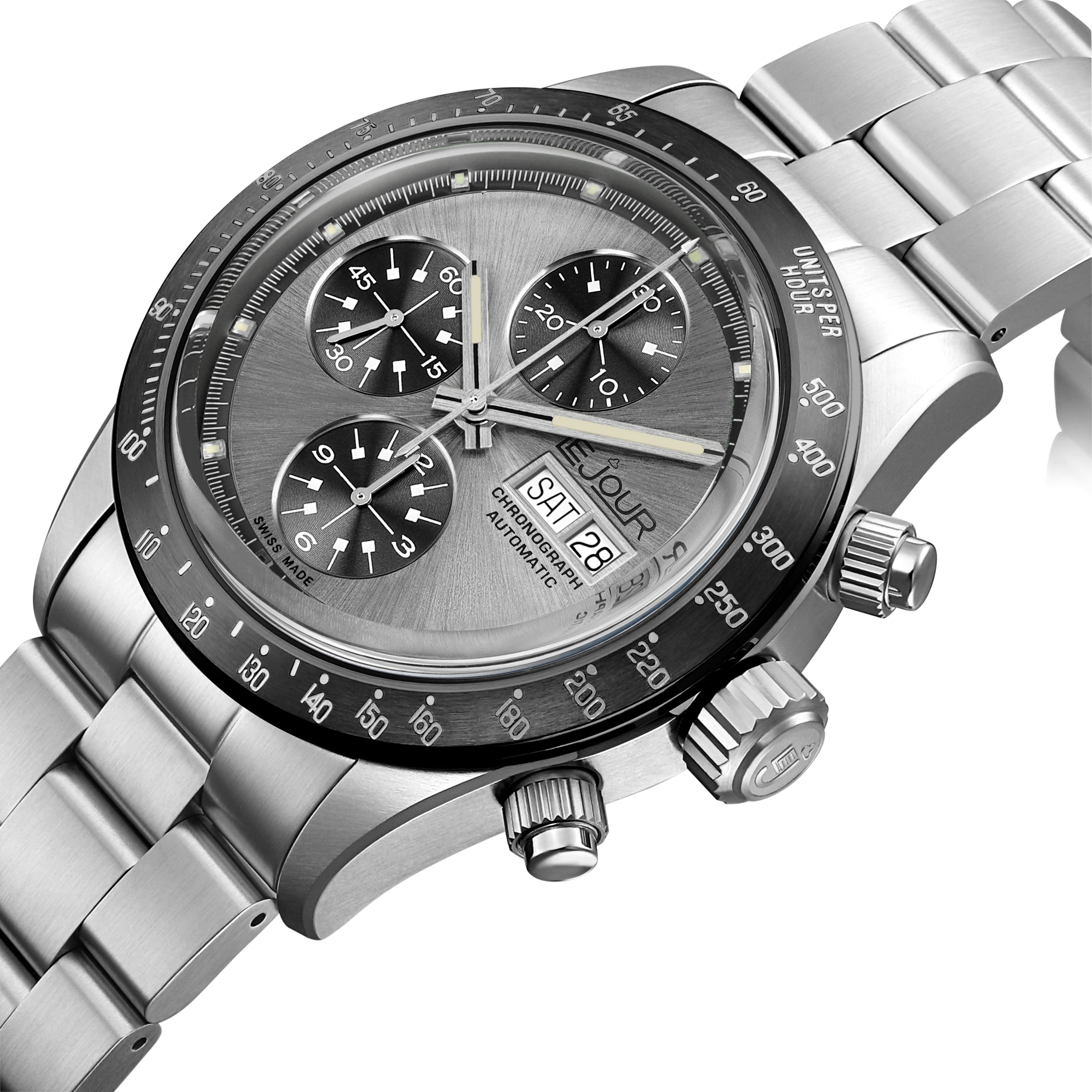 LeJour CM Chrono LJ-CM-008 cronografo grigio acciaio 42mm