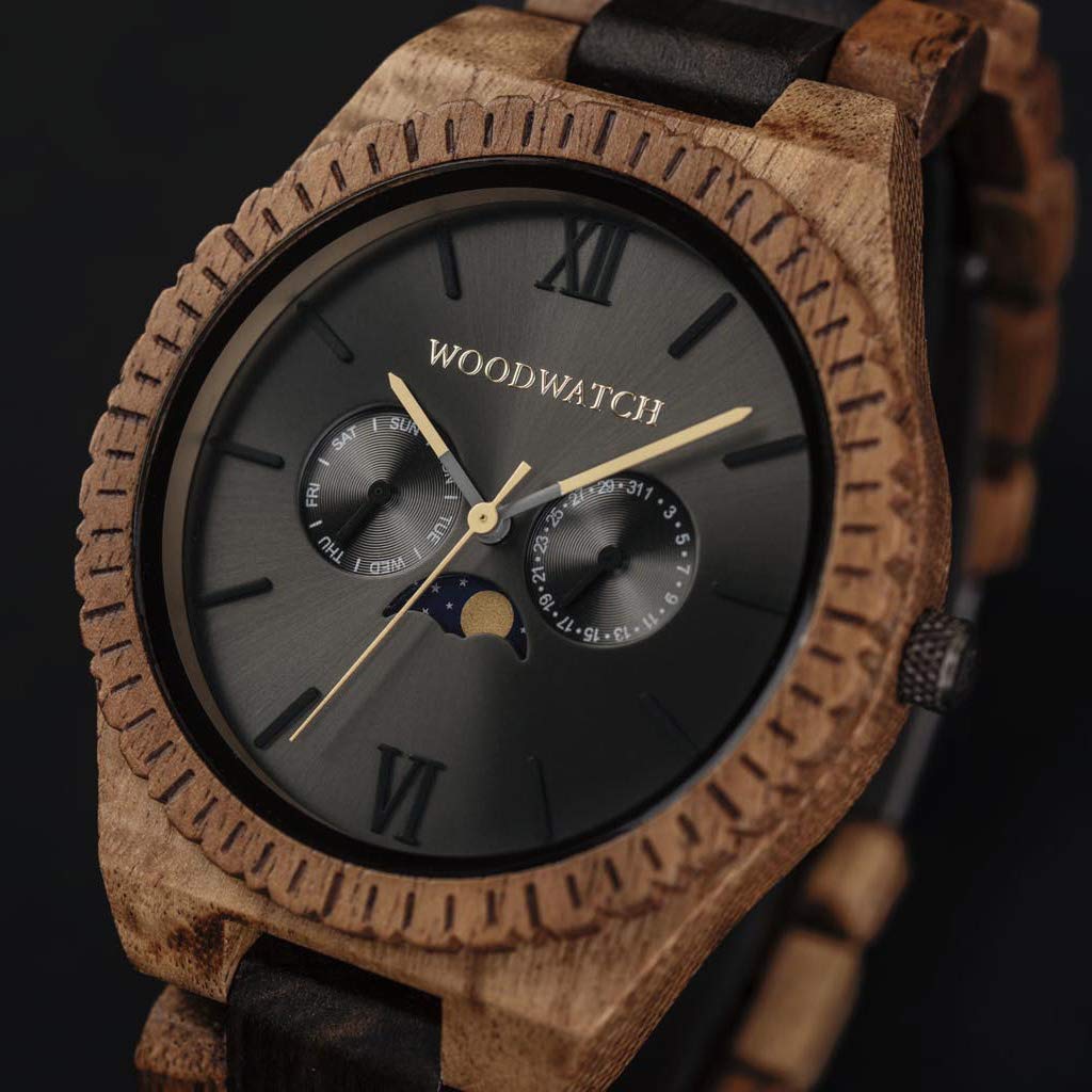 WoodWatch Classic Lunar Orbit orologio legno uomo lunare