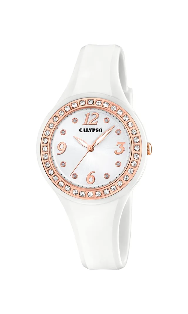 Calypso Basic bianco orologio donna gomma 10 bar