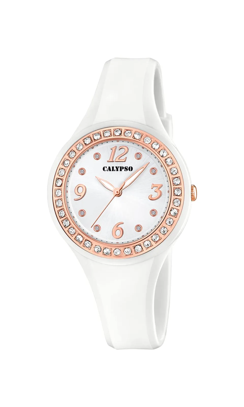 Calypso Basic bianco orologio donna gomma 10 bar