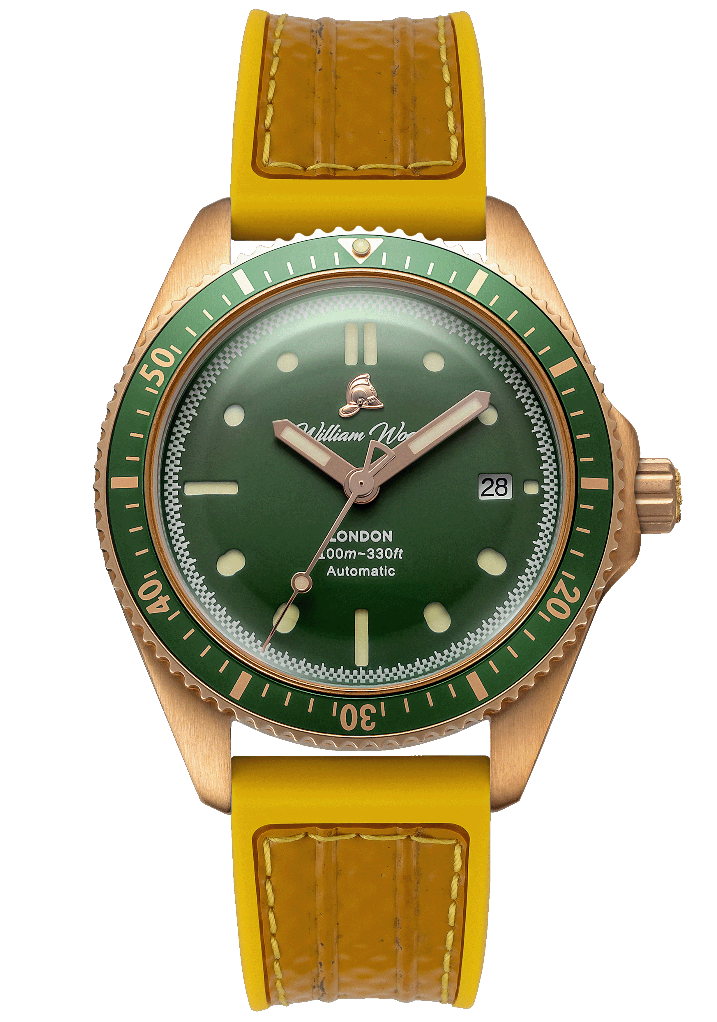 William Wood Bronze orologio Bronze Emerald verde automatico 41mm