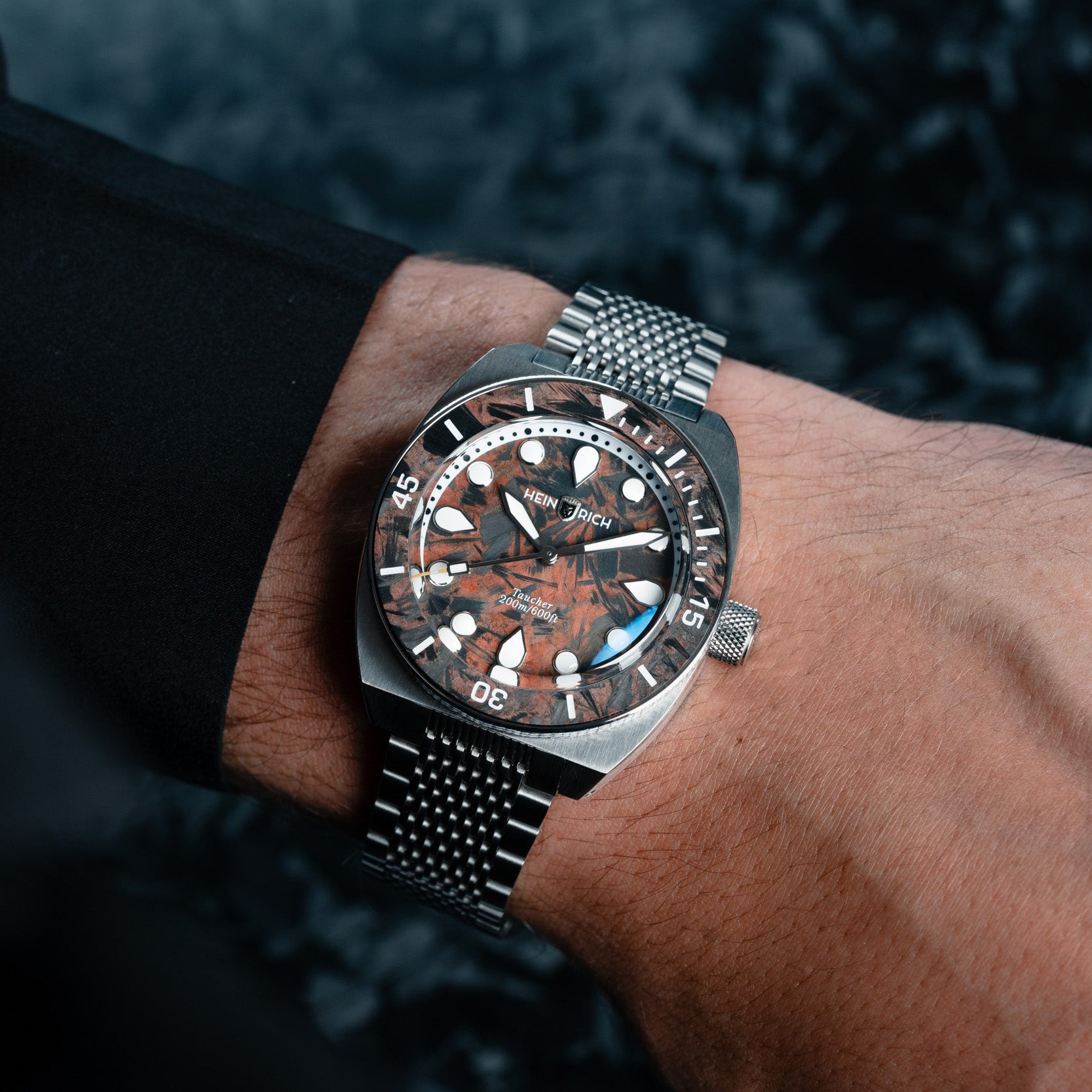 Heinrich Taucher orologio carbonio blu edizione limitata