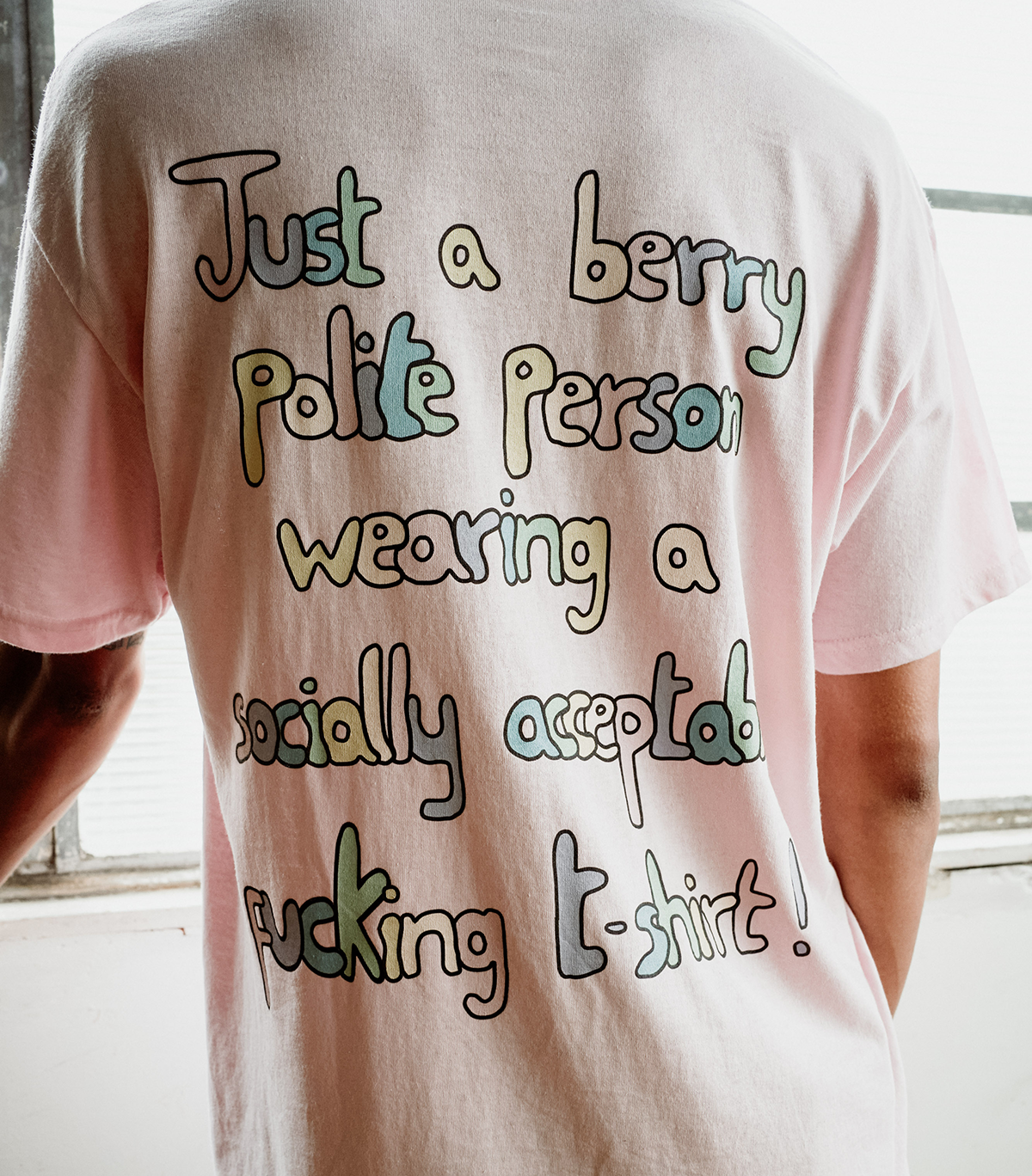 Berry Polite t-shirt rosa cotone taglia M unisex