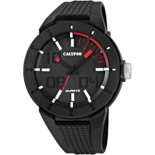 Calypso Basic Orologio Analogico Uomo Nero Gomma