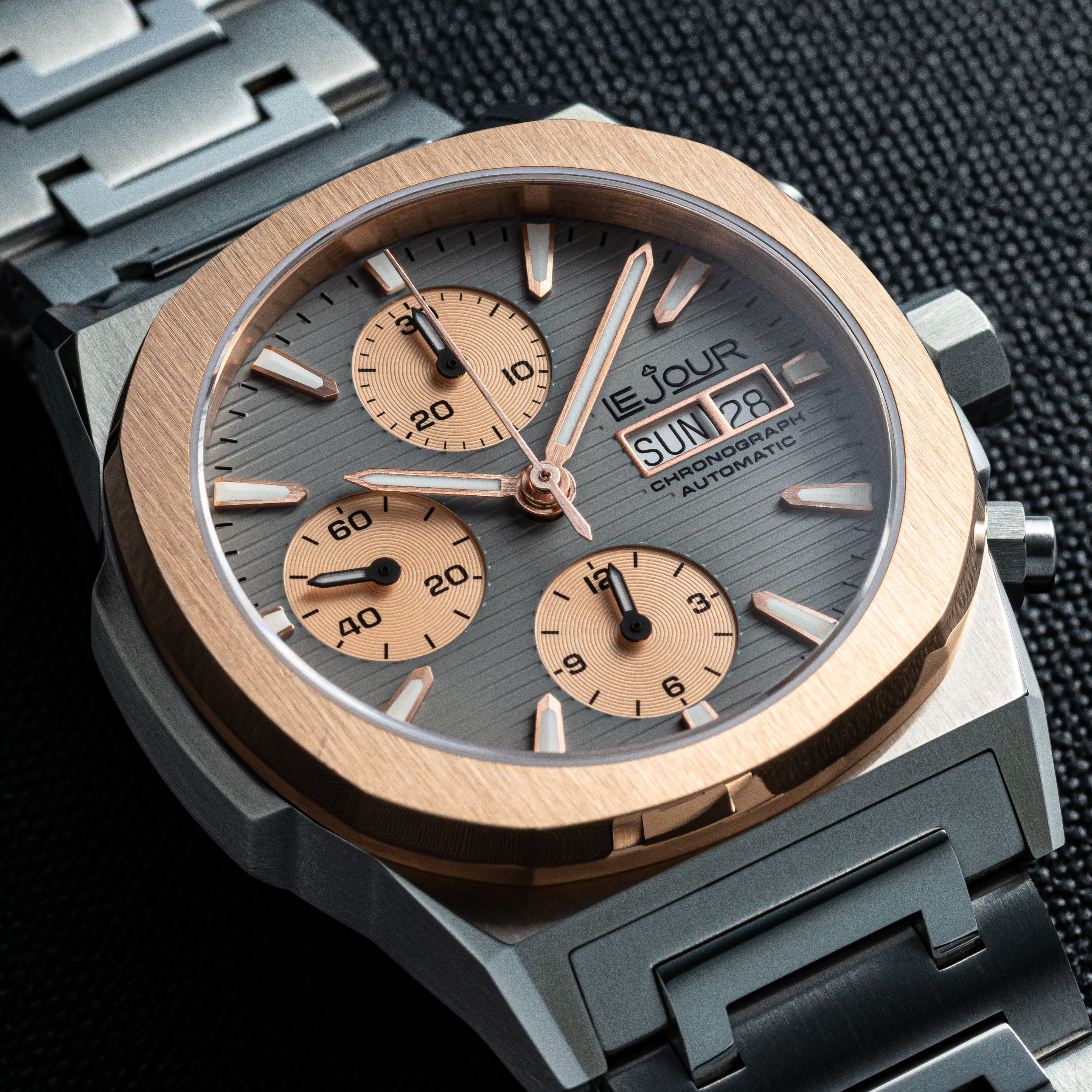 LeJour RMC Chrono LJ-RMC-007 cronografo grigio oro rosa 40mm