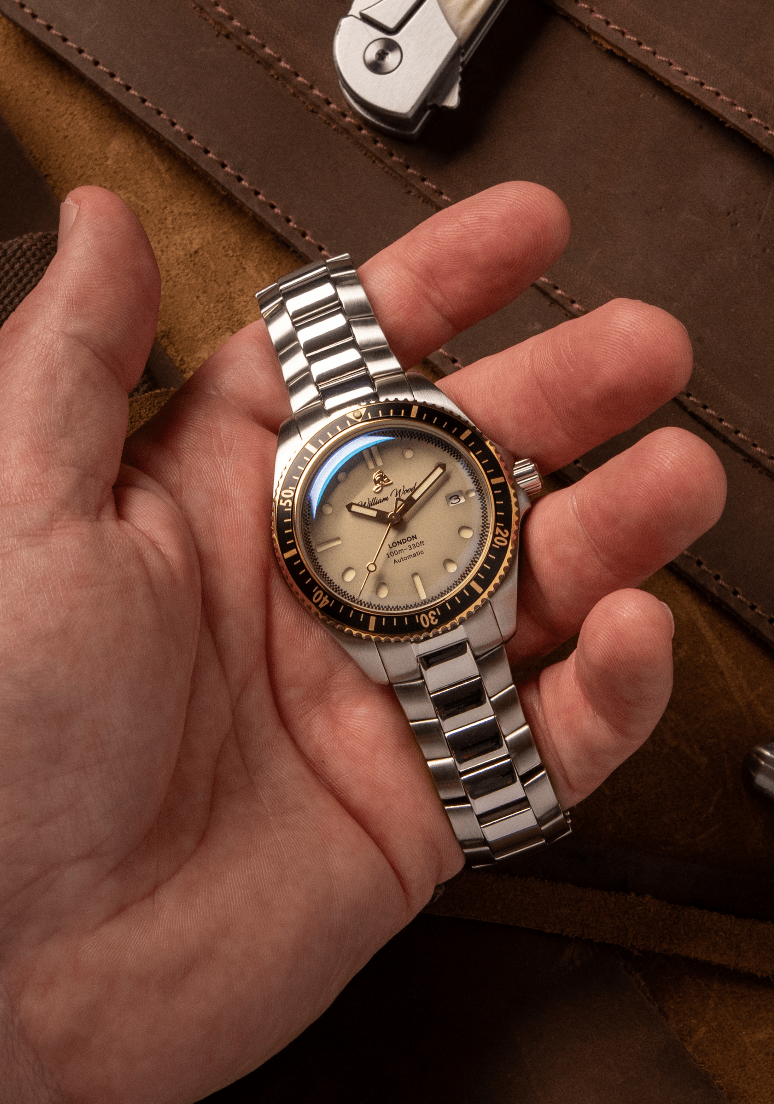 William Wood Valiant White orologio automatico 41mm bianco