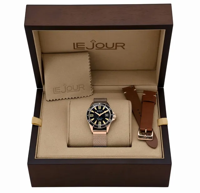 LeJour Vintage Diver LJ-VDS-006 orologio set oro rosa