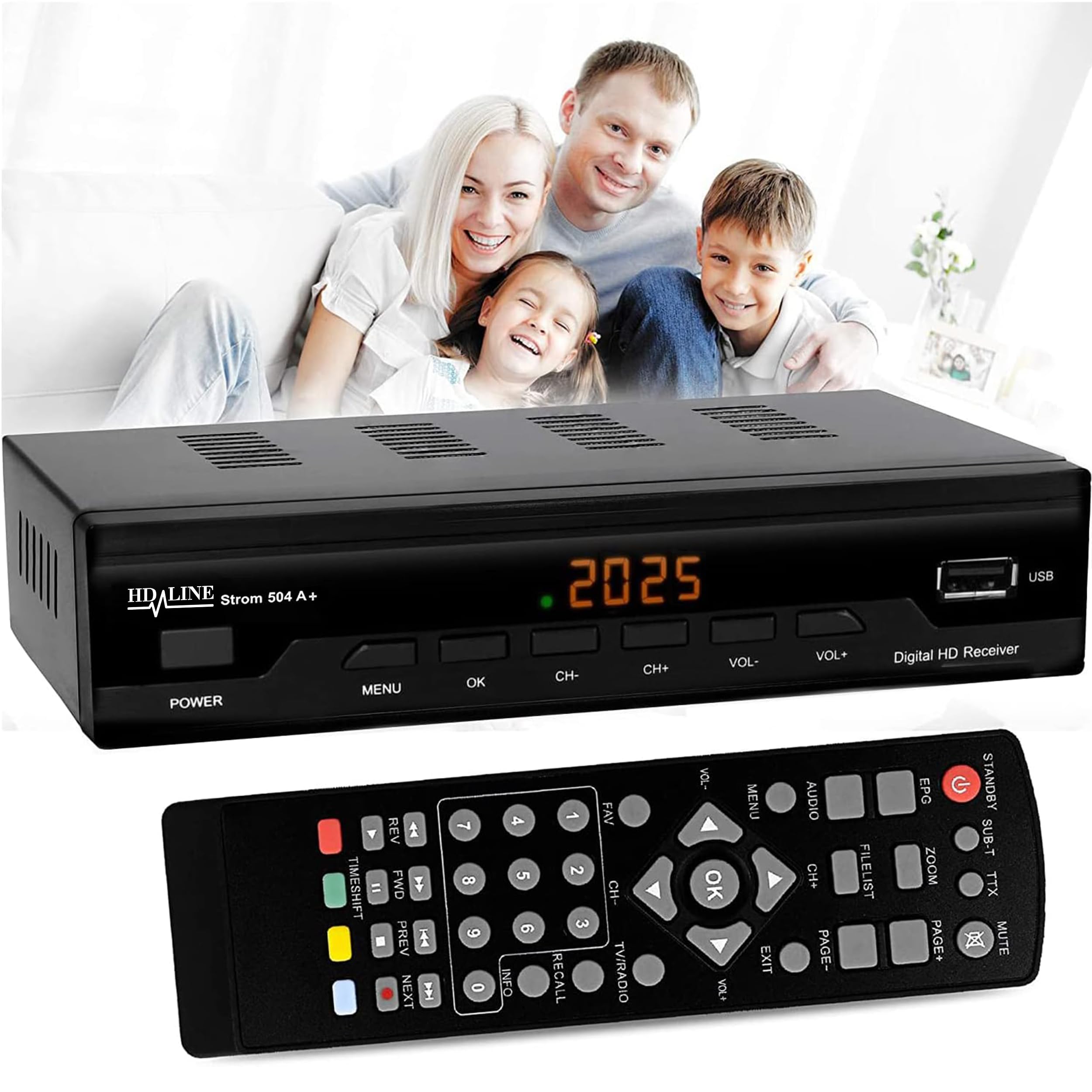 Strom 504 A+ decoder digitale terrestre DVB-T2 nero