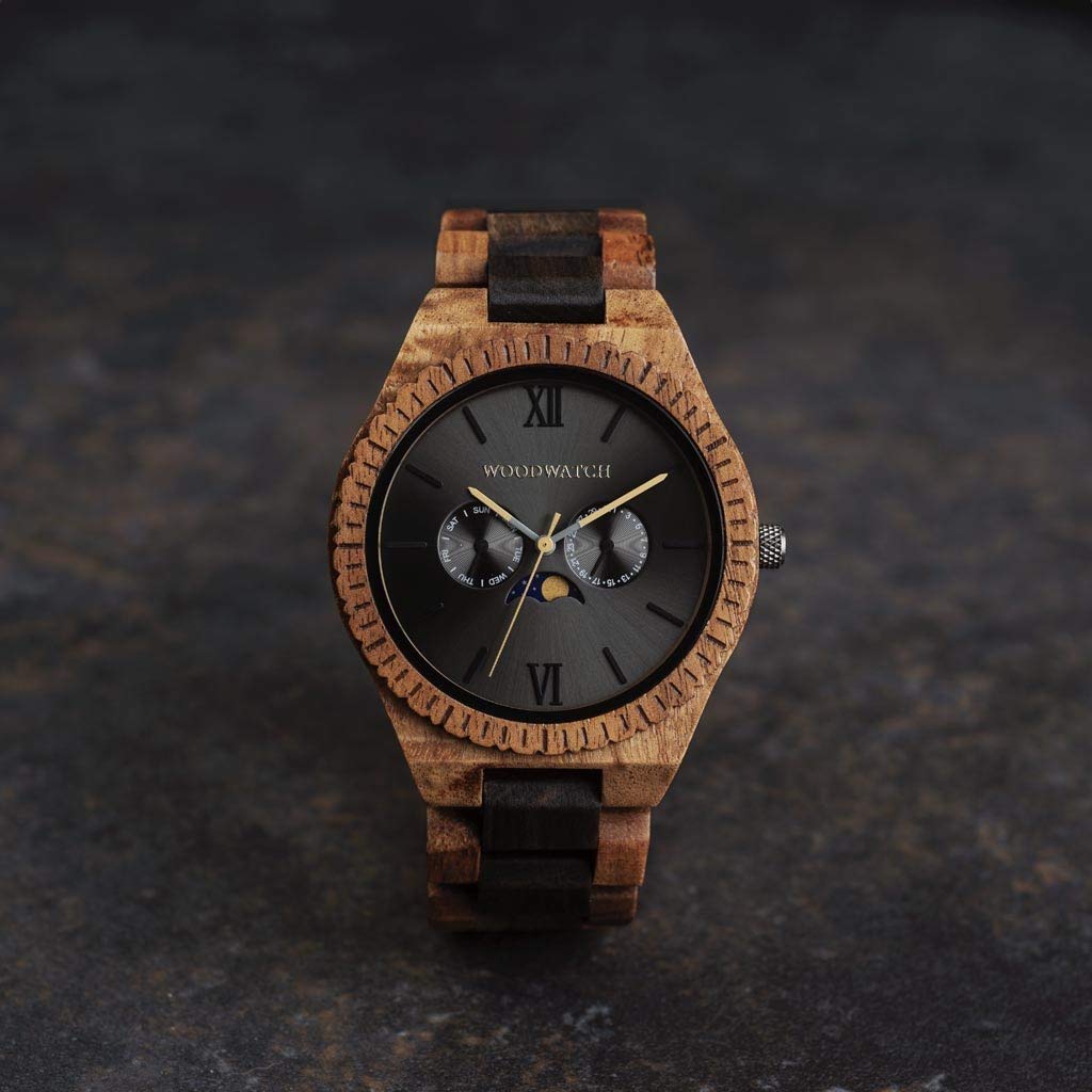 WoodWatch Classic Lunar Orbit orologio legno uomo lunare