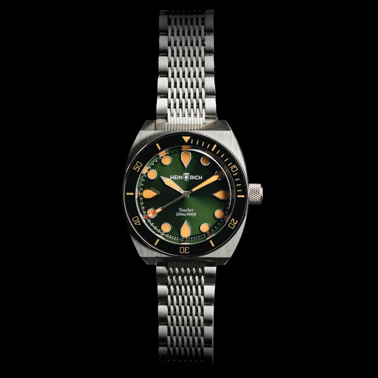 Heinrich Taucher orologio automatico verde 41 mm