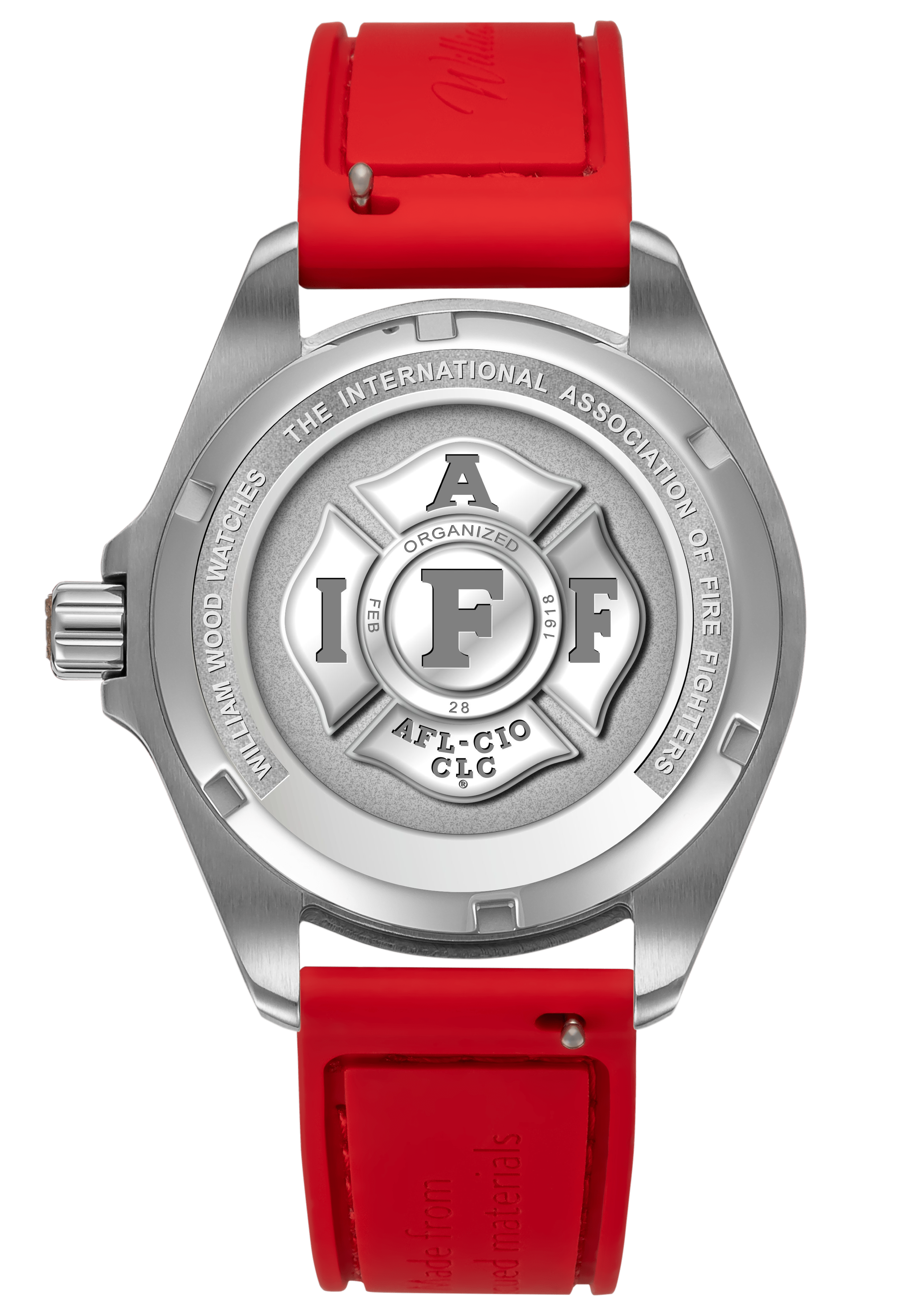 William Wood Fire Department IAFF Orologio Sub 41mm Rosso