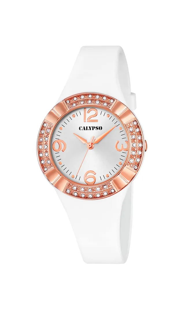 Calypso Basic orologio donna gomma bianco 10 ATM