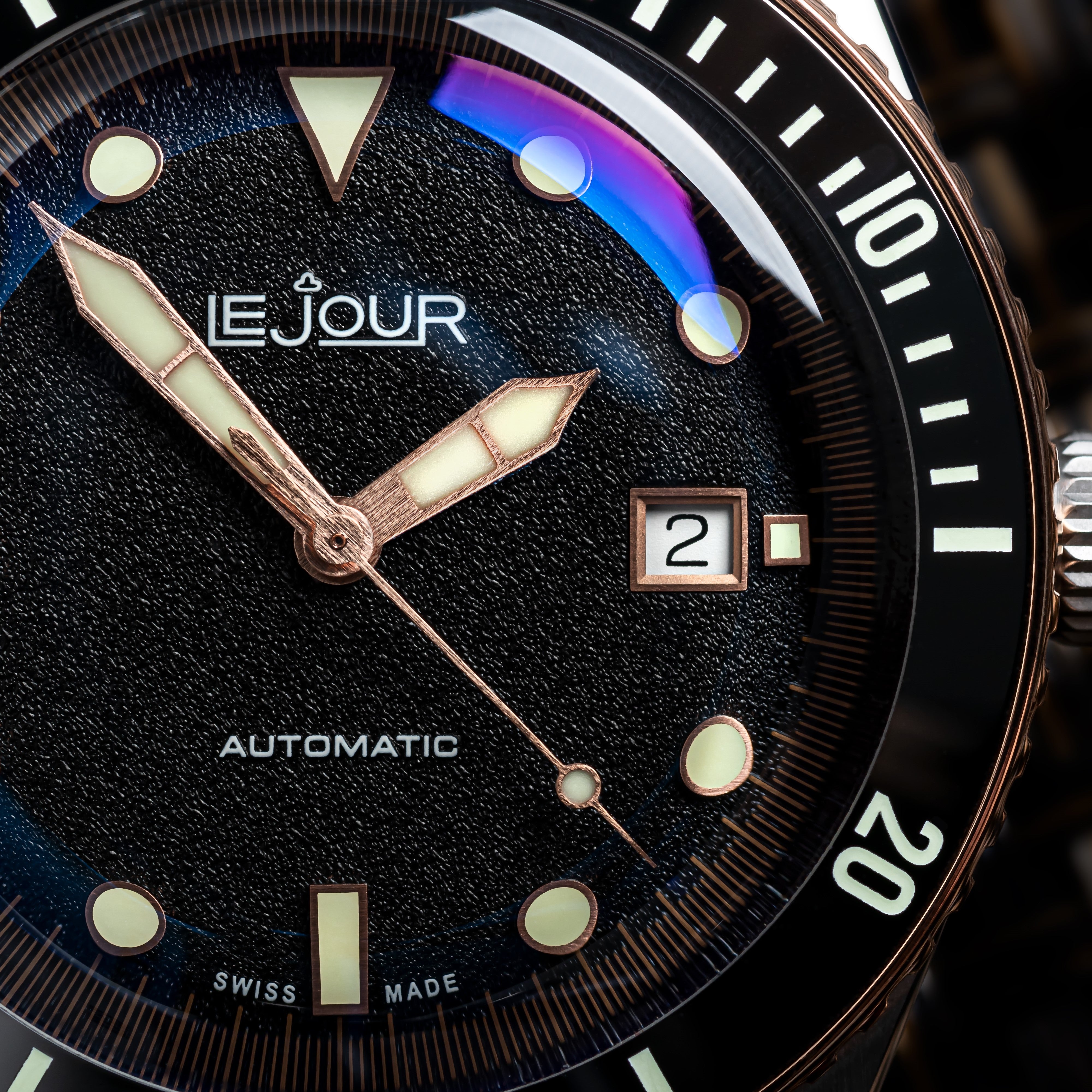 LeJour Seacolt Diver LJ-SCD-001 orologio nero acciaio 42mm