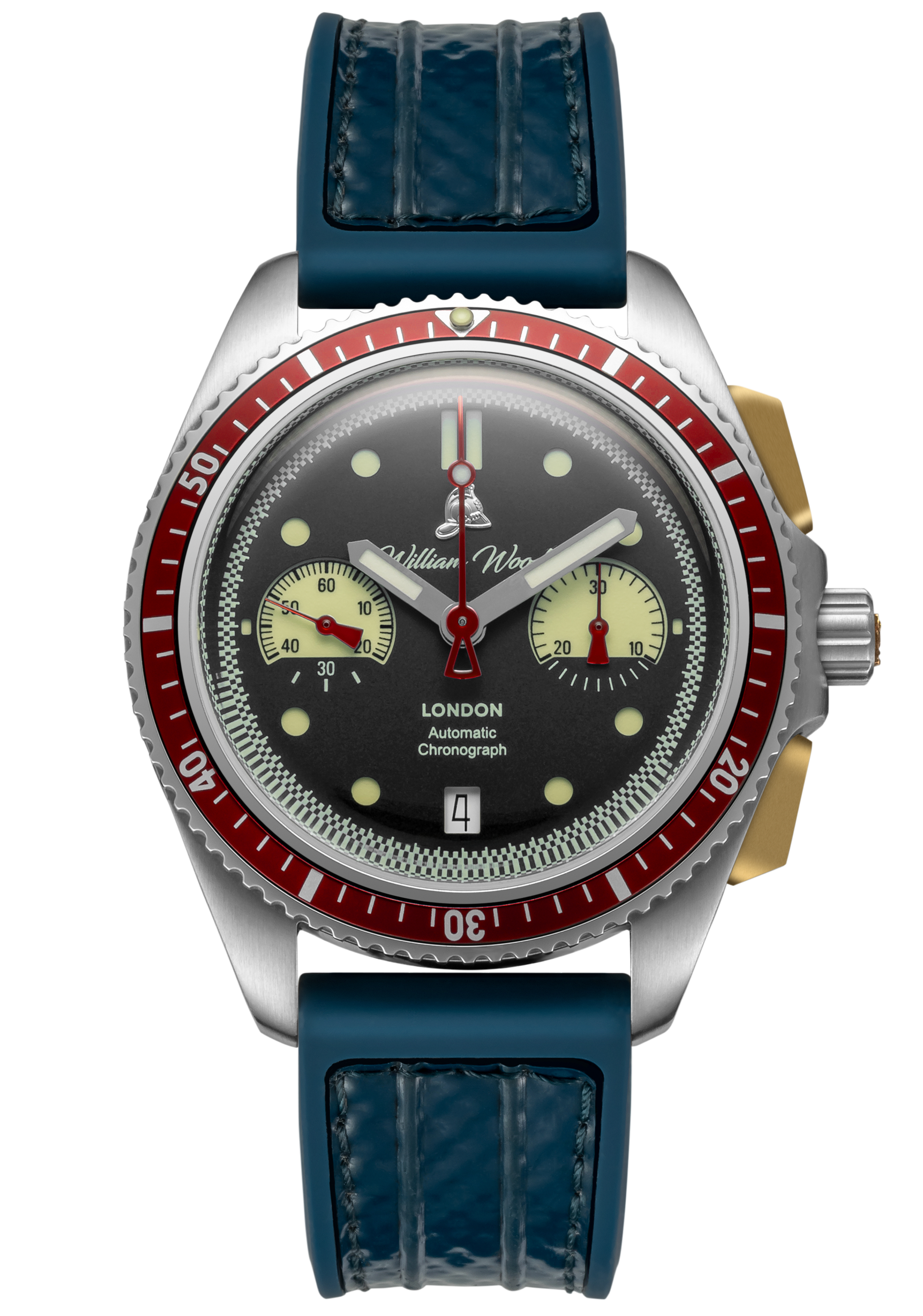 William Wood Triumph Heat Edition cronografo 41mm Red Fire Hose