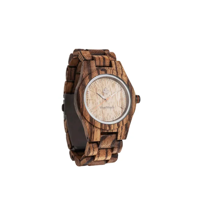 WoodWatch Classic Zebra Petite orologio legno zebrano 36mm