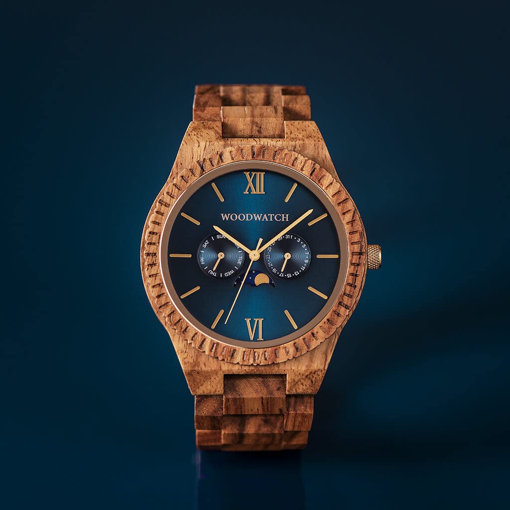 WoodWatch Classic Deep Ocean orologio in legno uomo antispruzzo