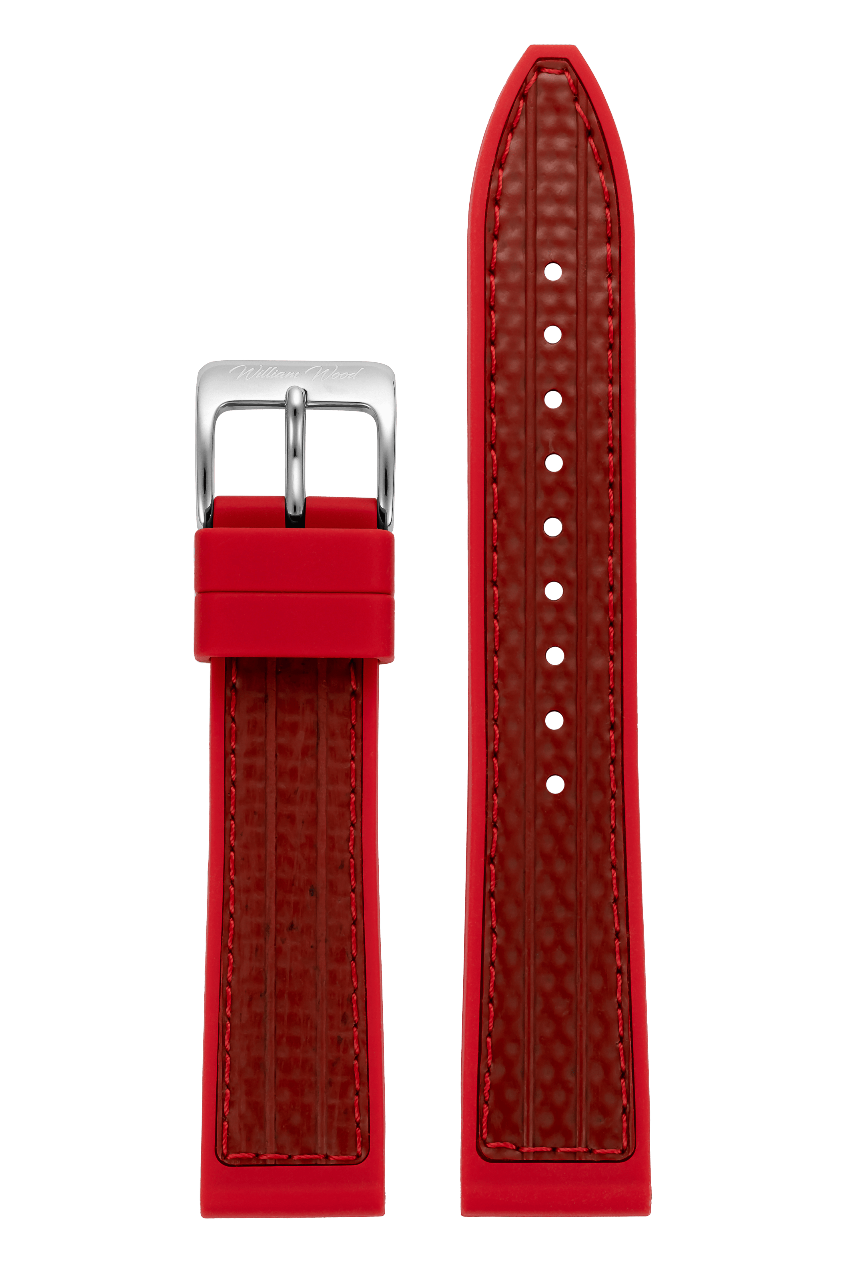 William Wood Red Fire Hose Strap cinturino rosso 20mm