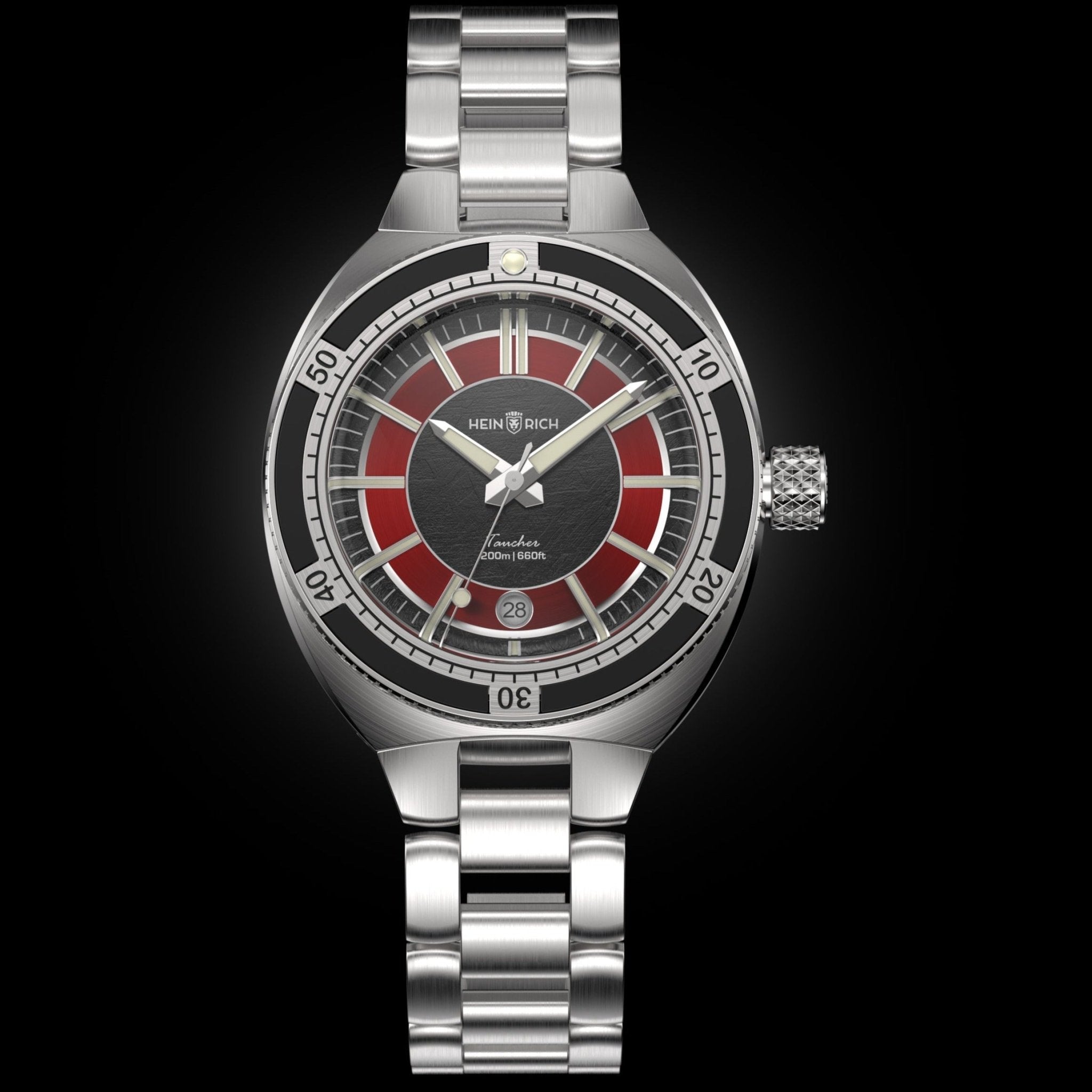 Heinrich Taucher 2 orologio automatico meteorite con data 41mm