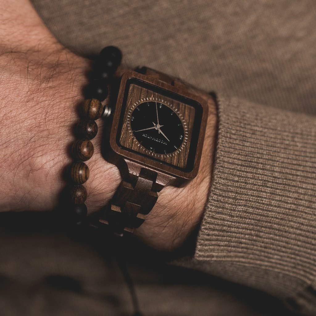 WoodWatch Classic Axinite Horizon orologio quadrato noce