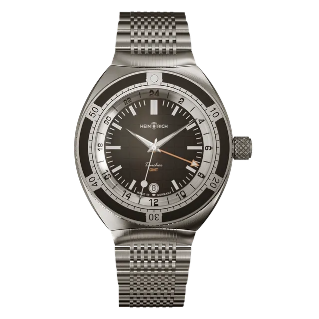 Heinrich Taucher 2 orologio GMT 41mm blu 200m