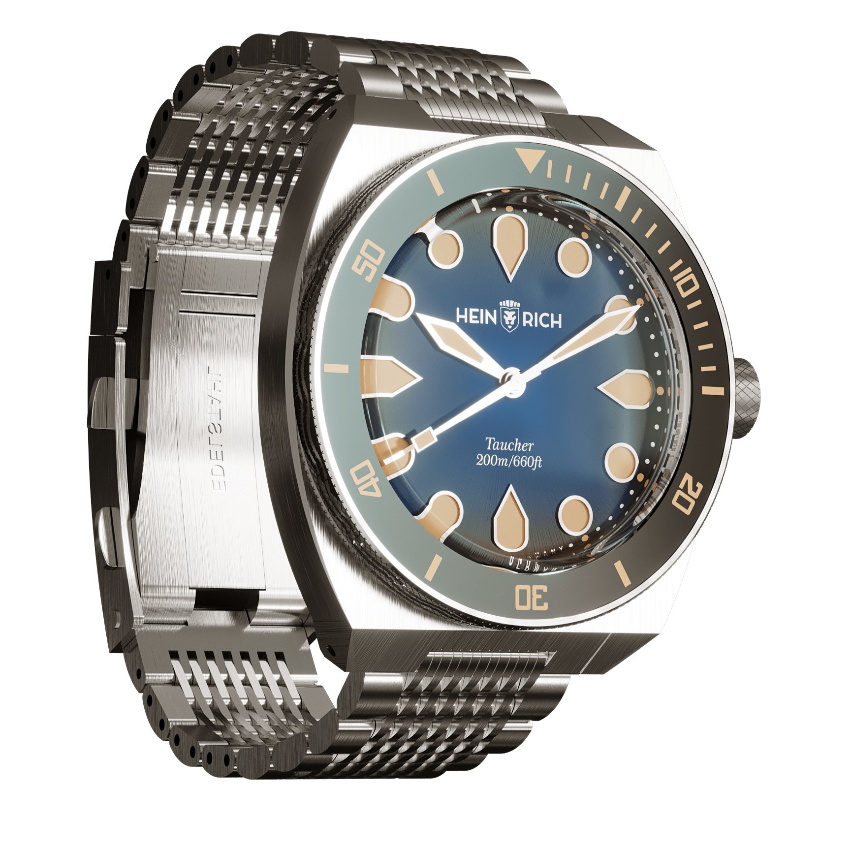 Heinrich Taucher orologio automatico blu 41 mm