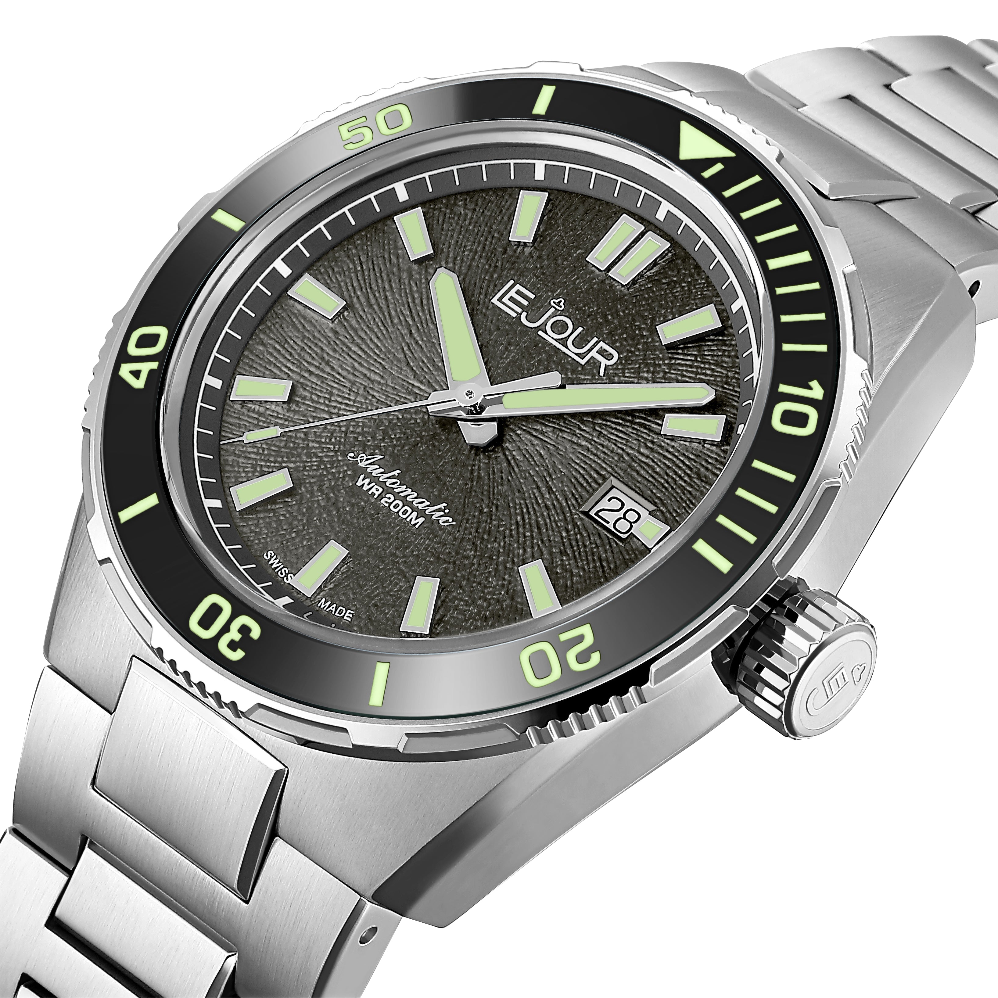 LeJour Coral Diver LJ-CD-003 orologio diver 42mm grigio