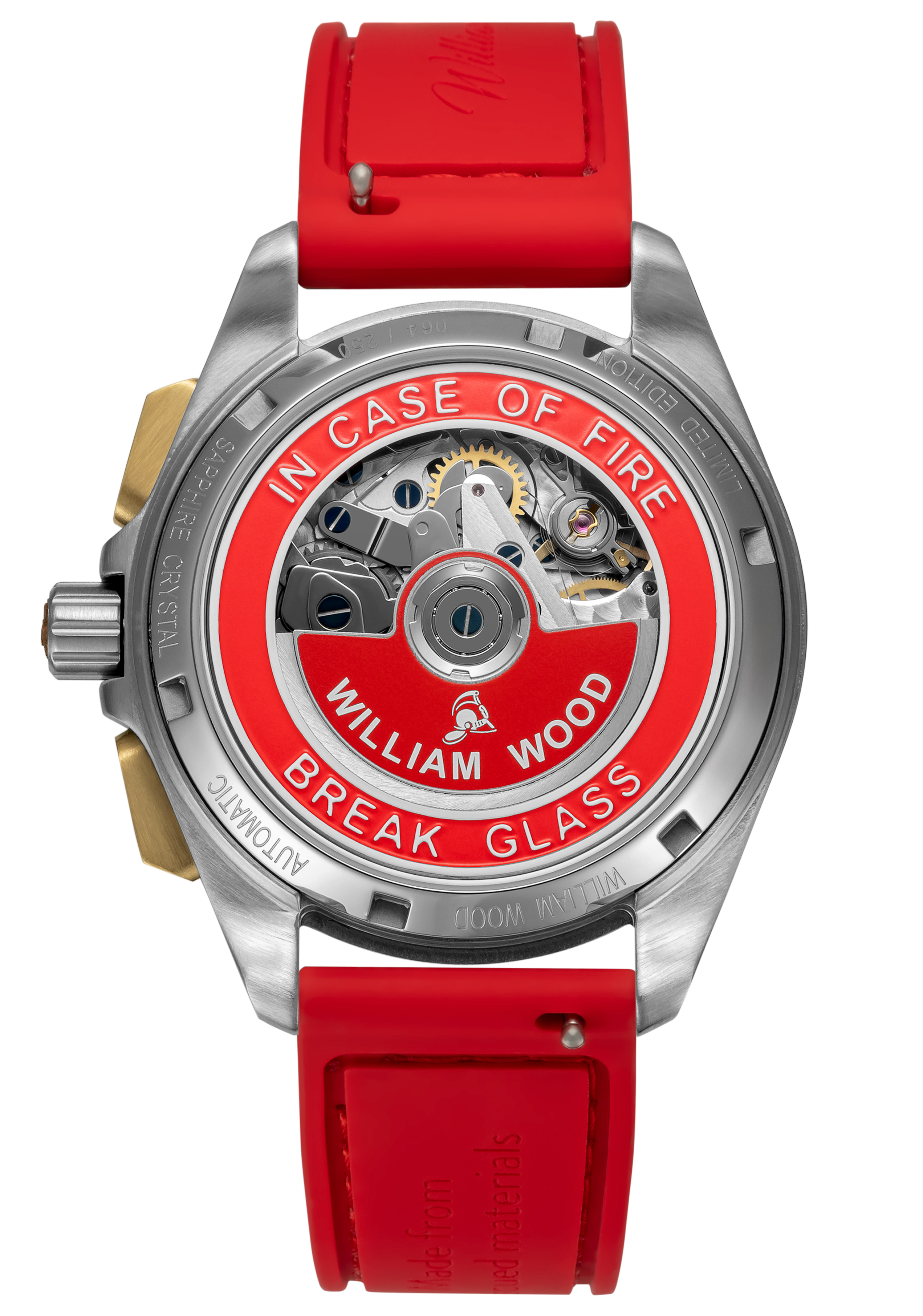 William Wood Triumph Heat Edition cronografo 41mm Red Fire Hose