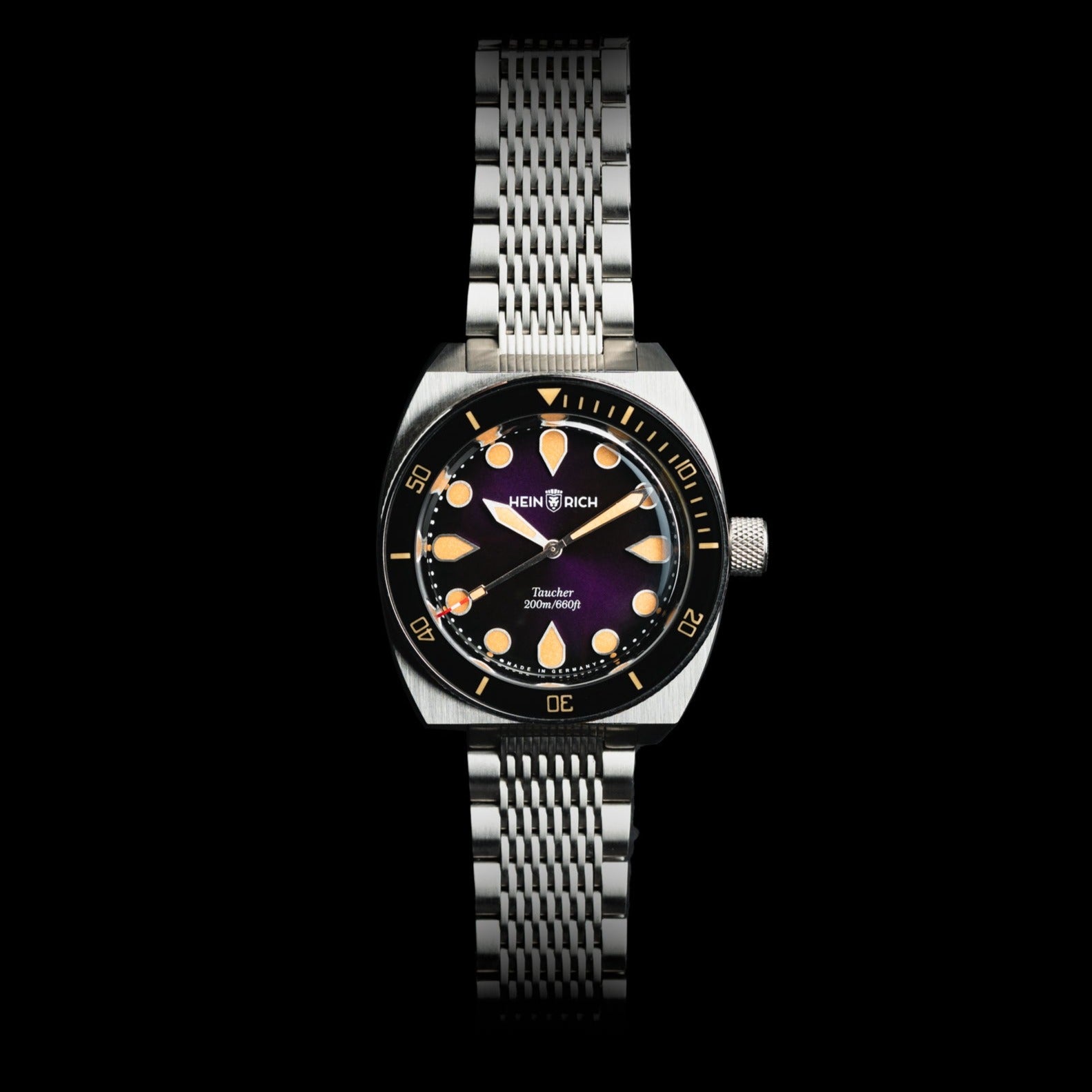 Heinrich Taucher Purple orologio subacqueo viola 41mm automatico
