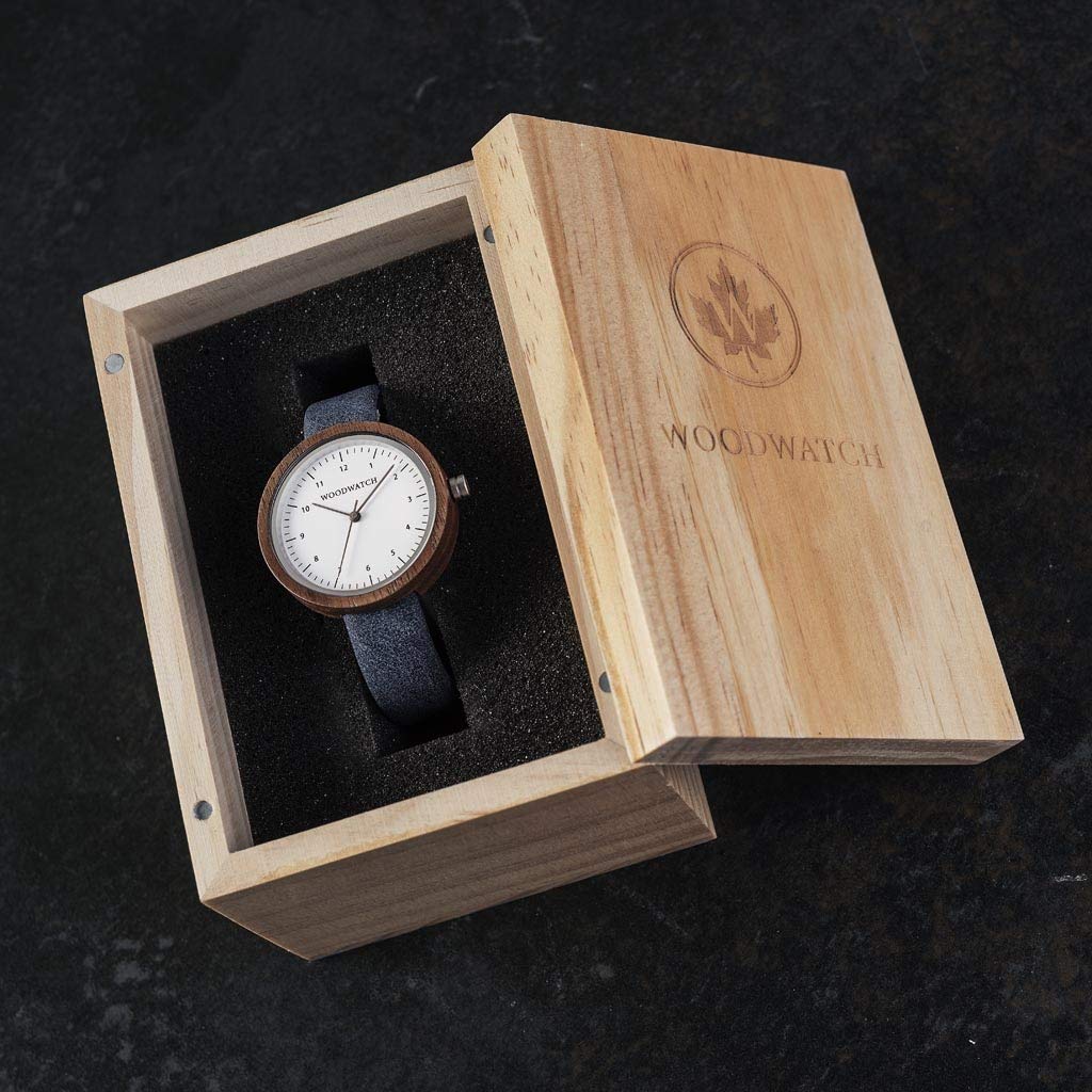 WoodWatch Nordic Stockholm orologio legno 36 mm pelle