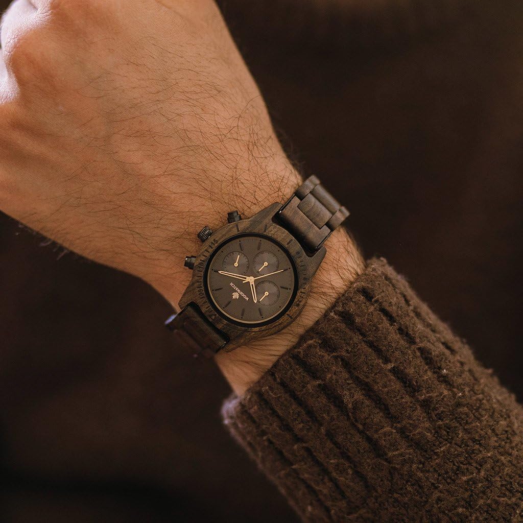 WoodWatch Classic Dark Eclipse orologio legno uomo