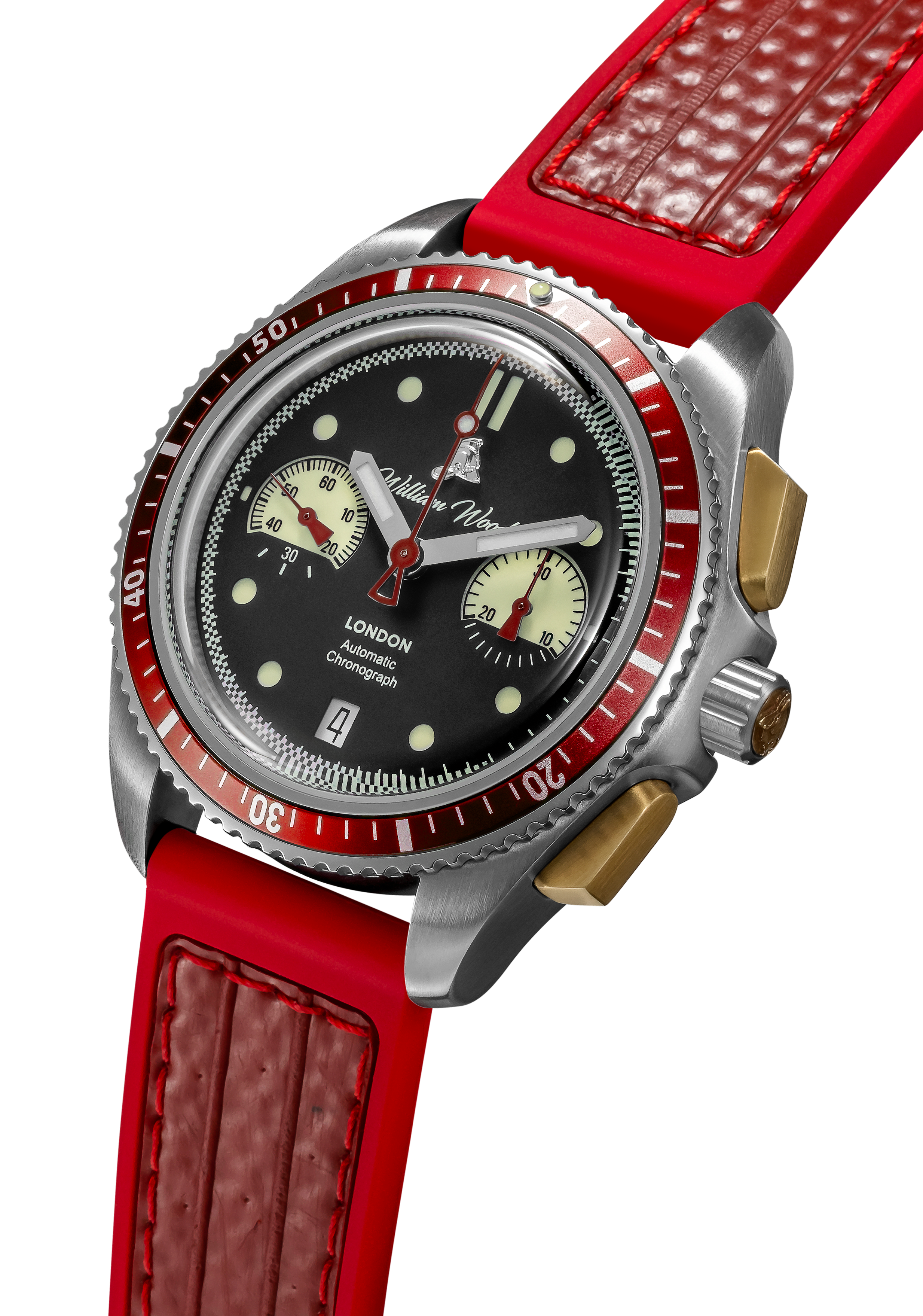 William Wood Triumph Heat Edition cronografo 41mm Red Fire Hose