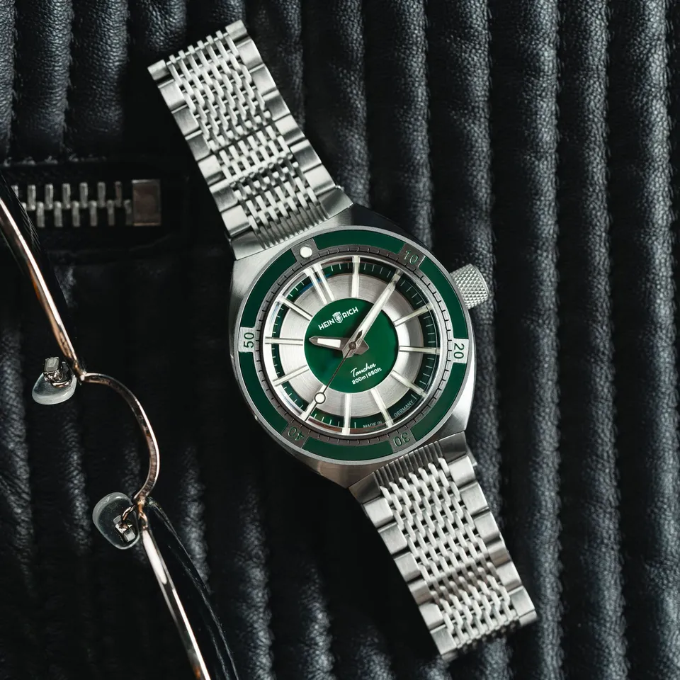 Heinrich Taucher 2 bracciale acciaio diver con estensione
