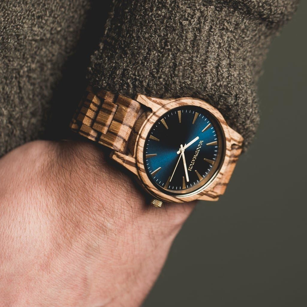 WoodWatch Classic Hyde Zebra orologio legno quarzo uomo