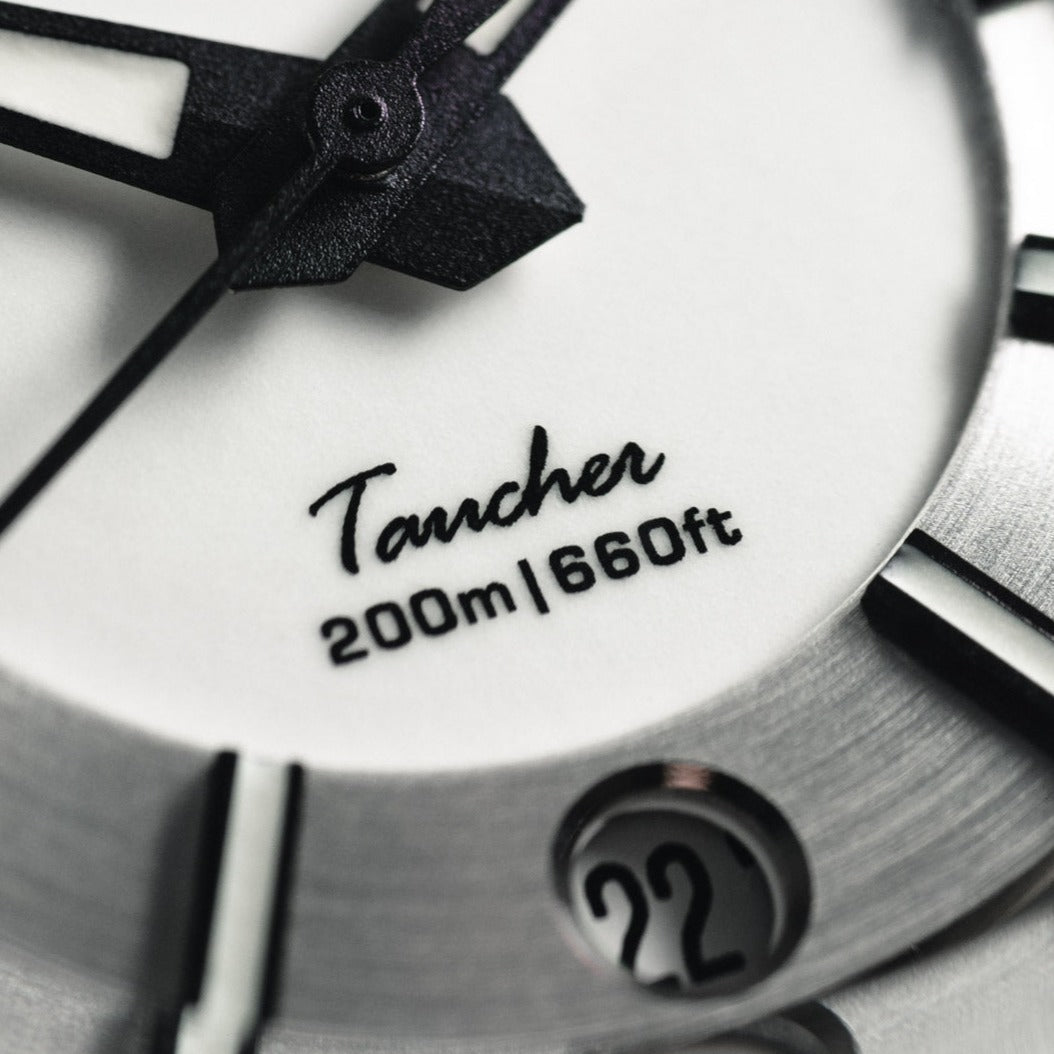 Heinrich Taucher 2 orologio full-lume bianco 41mm