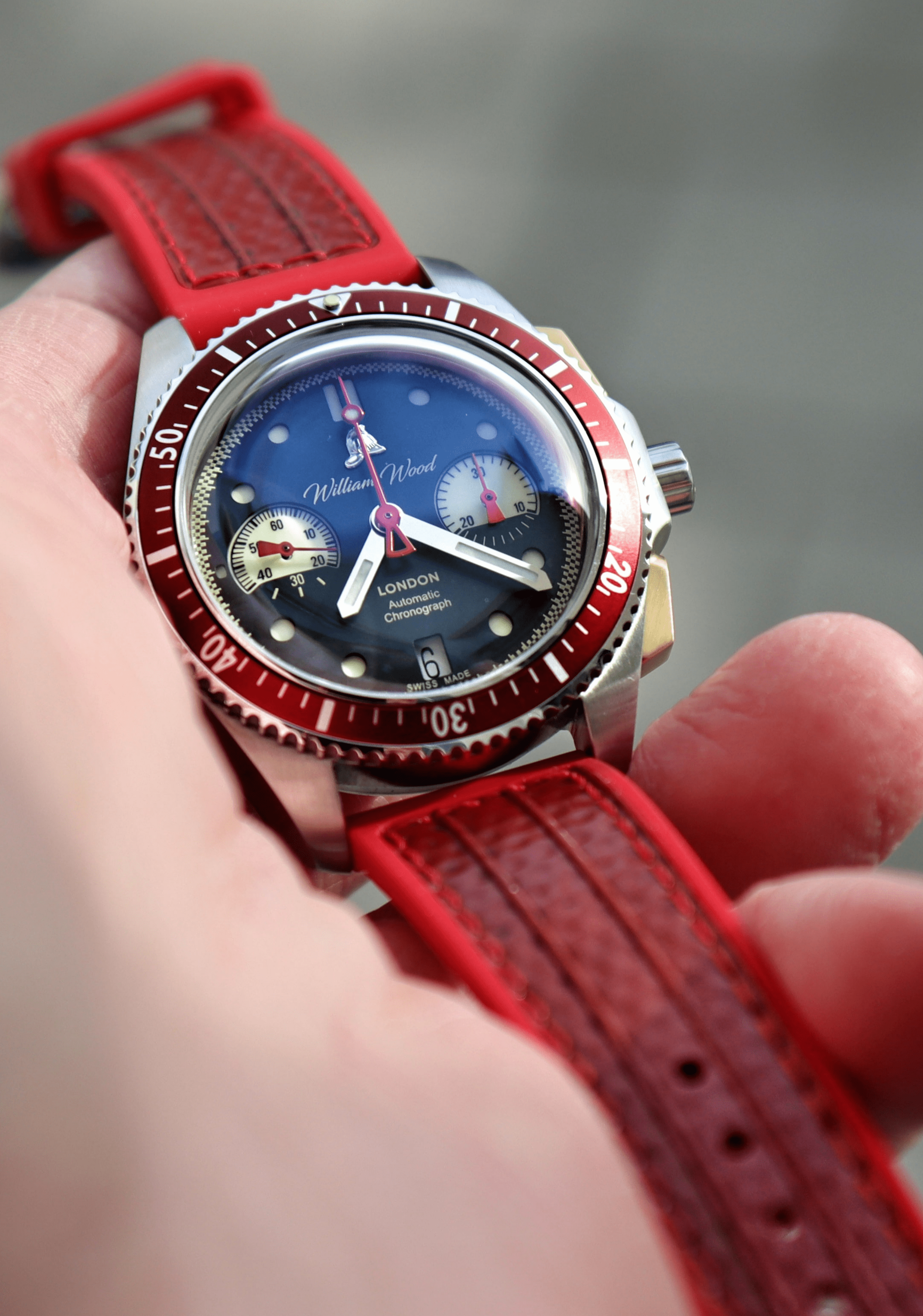 William Wood Triumph Heat Edition cronografo 41mm Red Fire Hose