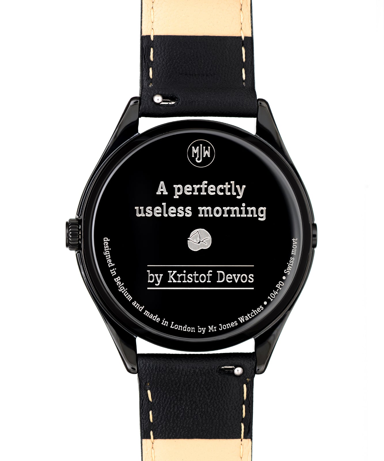Mr Jones Watches A perfectly useless morning orologio nero 37mm quarzo
